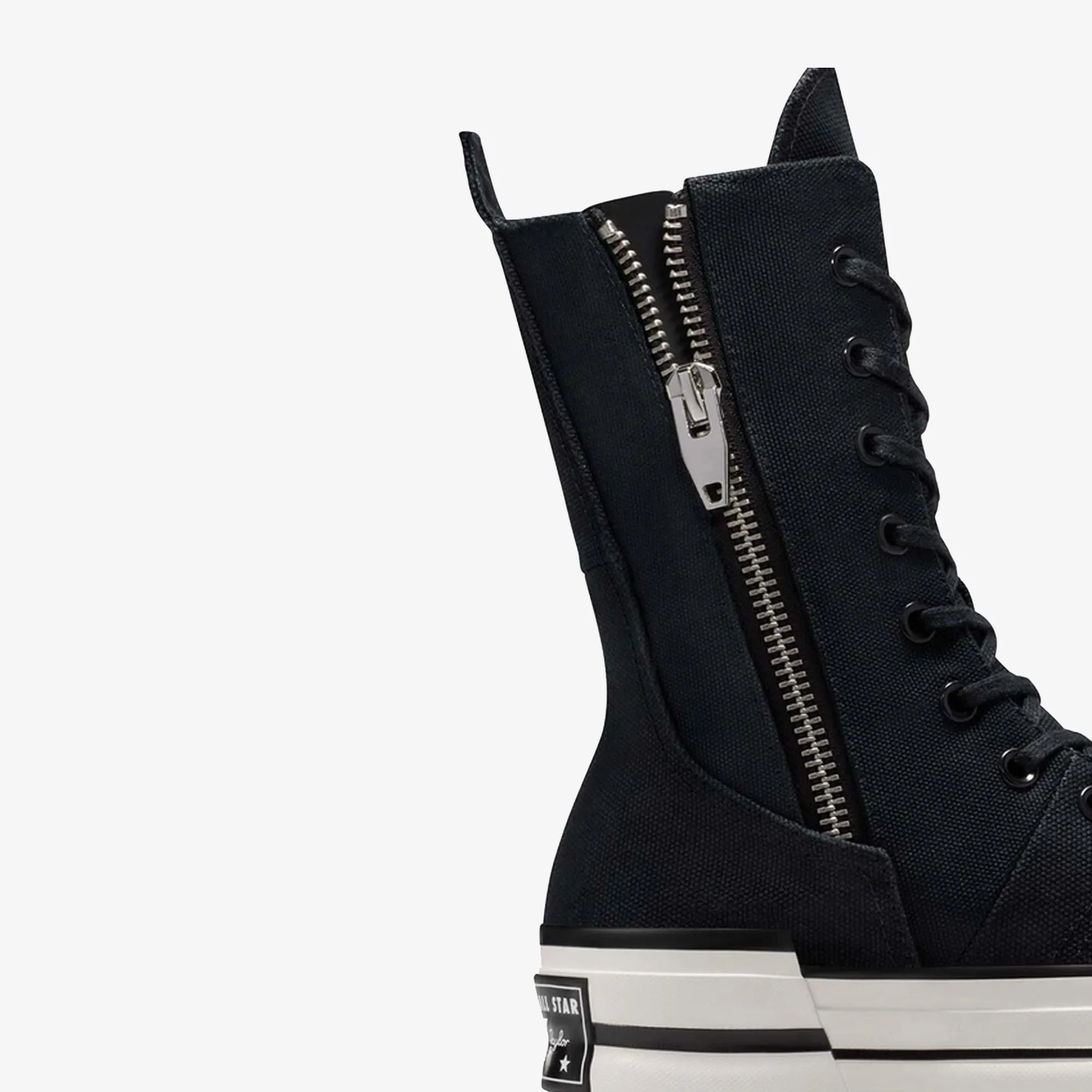 CONVERSE | CHUCK 70 PLUS X-HI { BLACK/WHITE Adaptive Flex Notches Cycling Comfort