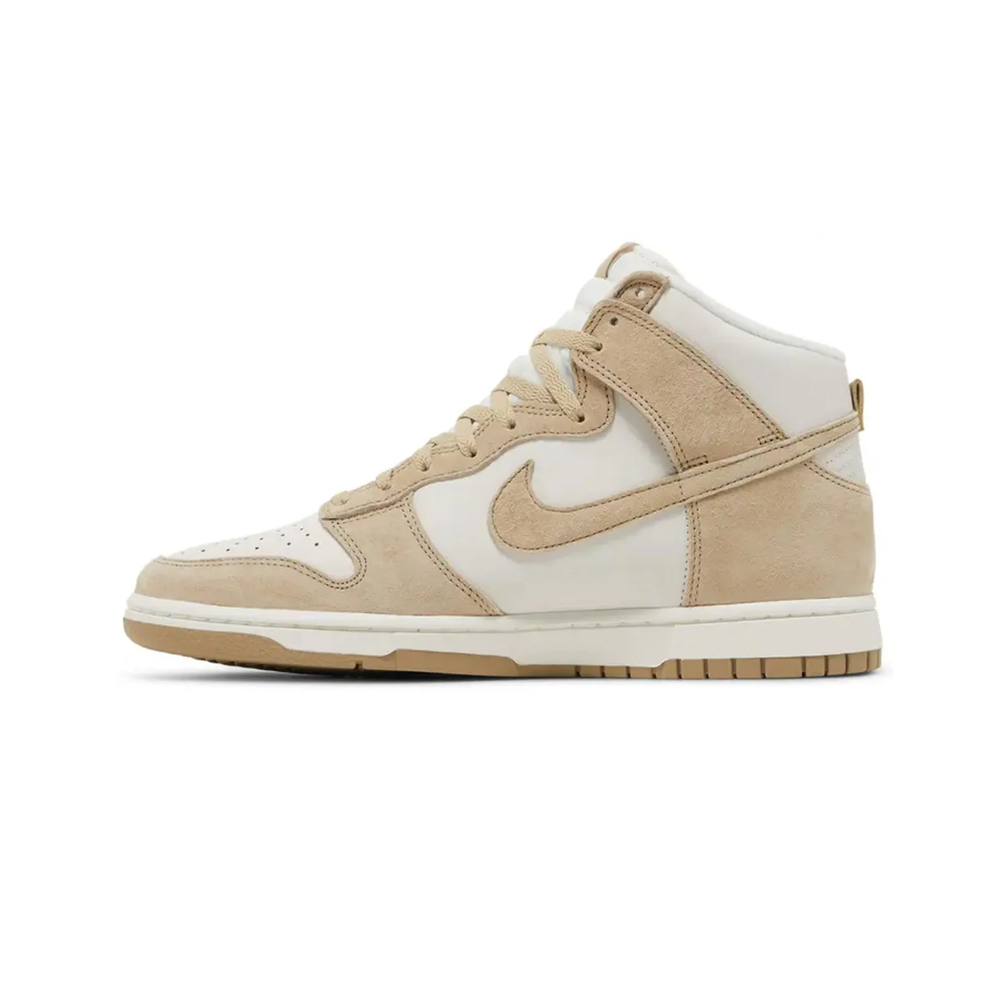 Nike Dunk High Retro PRM 'Tan Suede White' (2022) Reflective Style Play