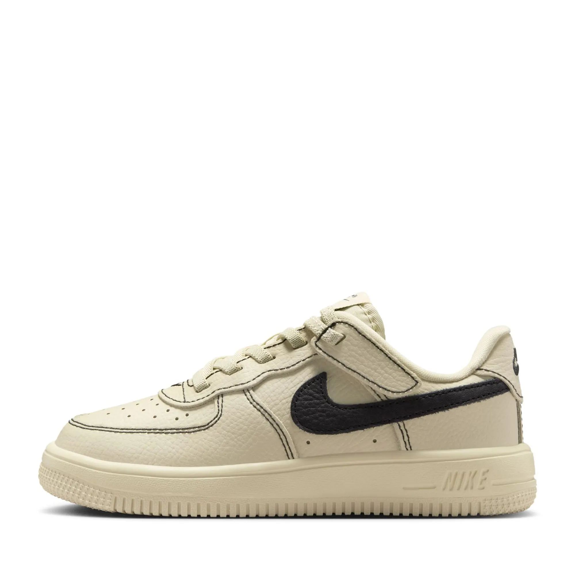Nike Force 1 Low LV8 EasyOn (PS) - Light Khaki/Black Microfiber Layer