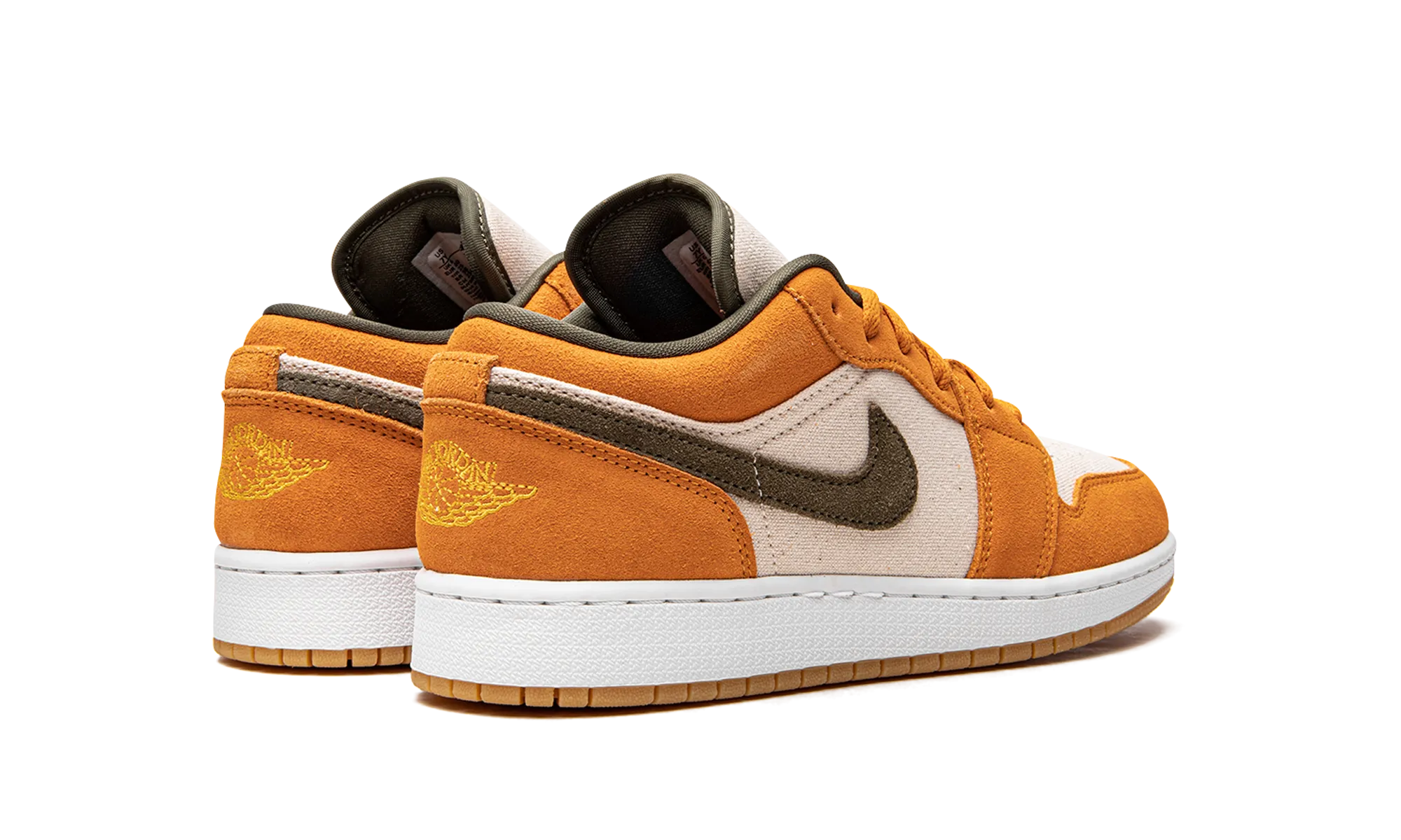 Canvas Upper Air Jordan 1 Low SE GS "Light Curry"