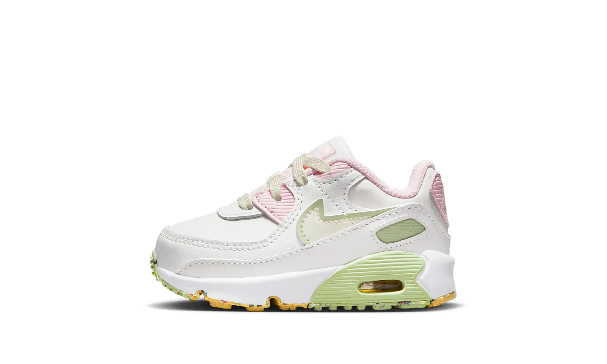 running in a floating bridge area shoes AIR MAX 90 TD "WHITE PINK GREEN"