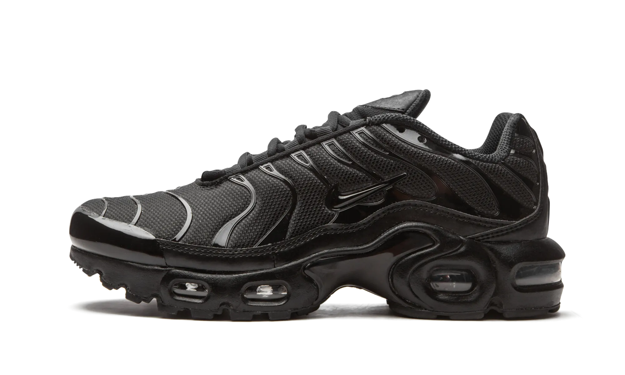 Air Max Plus GS "Triple Black" logo - buttoned shoes equestrian shoes