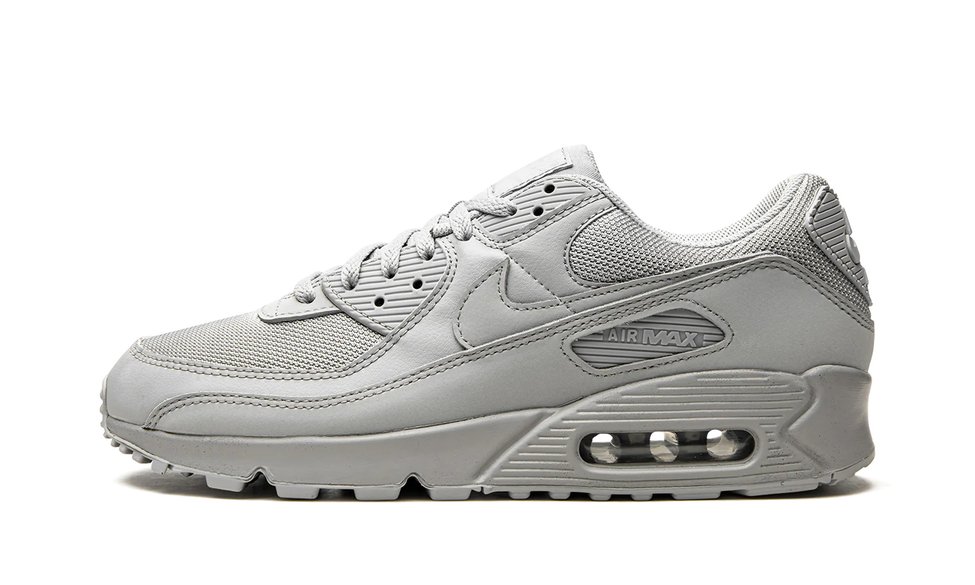 Air Max 90 "Wolf Grey" Light Color non - perforated - upper shoes