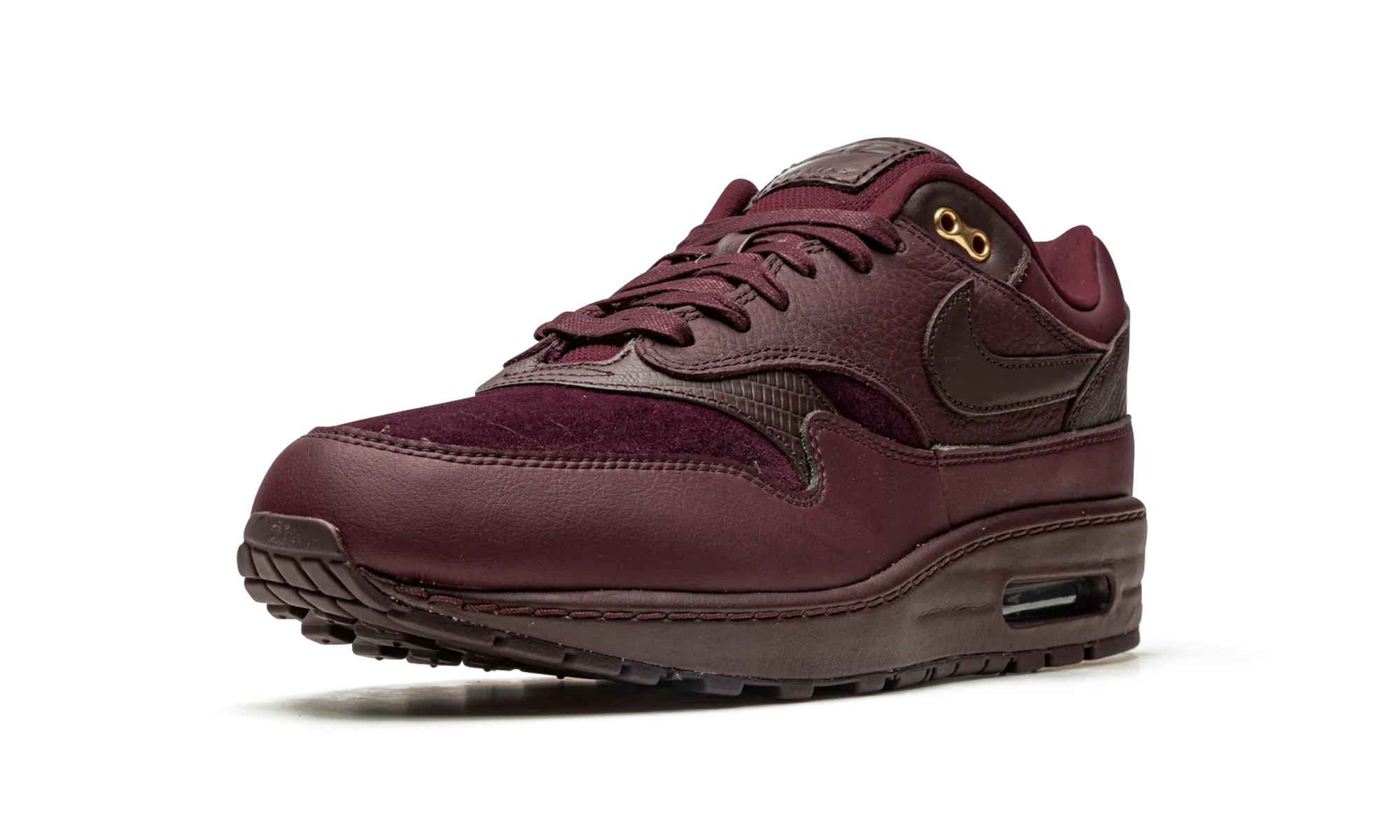 AIR MAX 1 WMNS "Burgundy Crush" lace up closure adjustable strap shoes