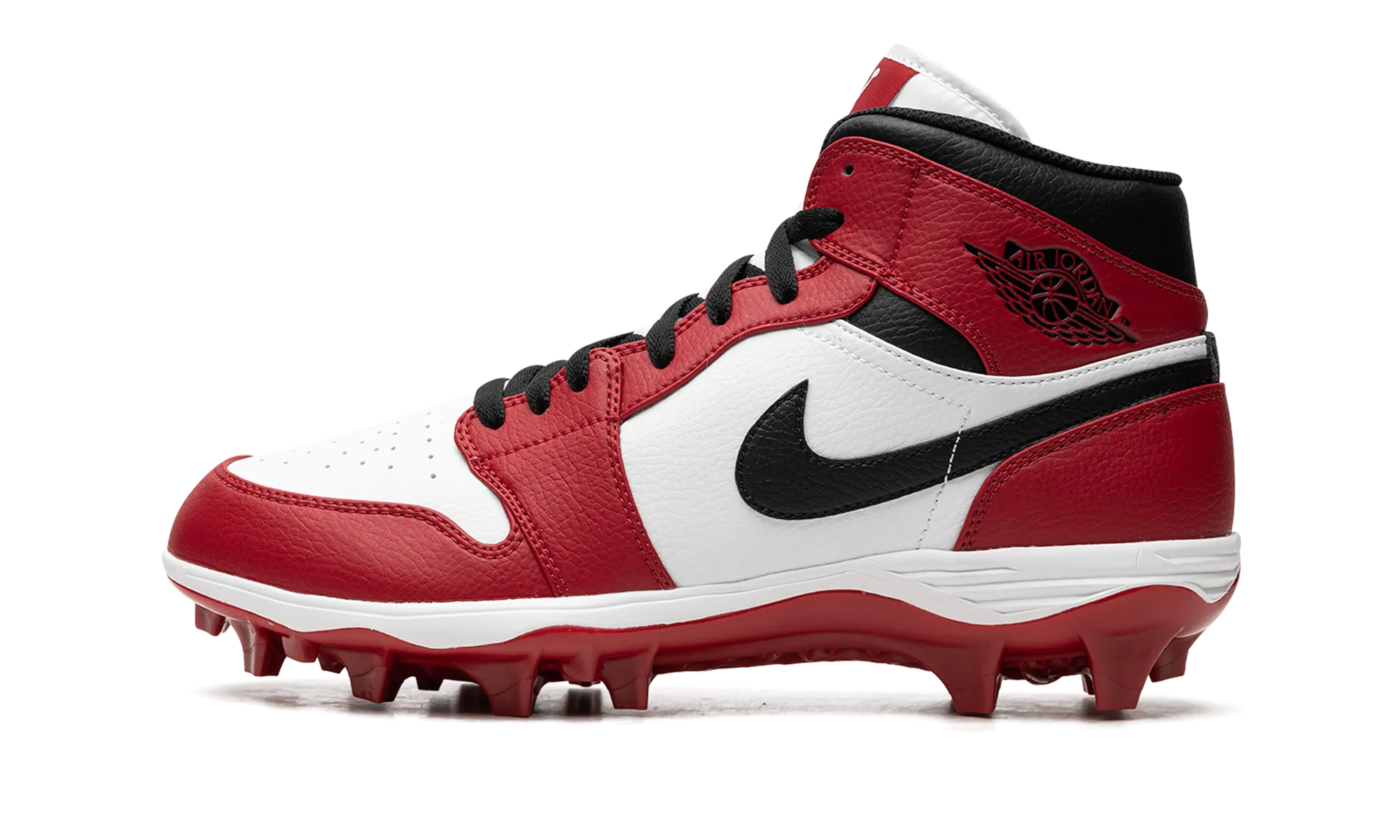 Air Jordan 1 Mid TD "Chicago Football Cleats" Pressure Dispersion Sole Vibrant breathability