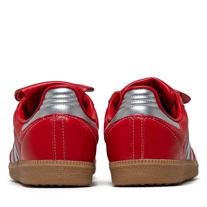 Women's Adidas Samba LT - Better Scarlett/Silver Metallic Fashion Casual Ventilated Midsole
