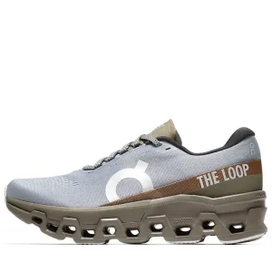 Pleasures x The Loop x On Cloudmonster 2 - Mist/Olive Foam Lining
