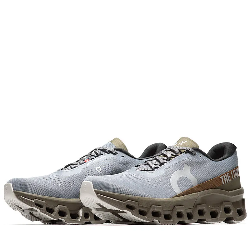 Pleasures x The Loop x On Cloudmonster 2 - Mist/Olive Balanced weight Eco Choice
