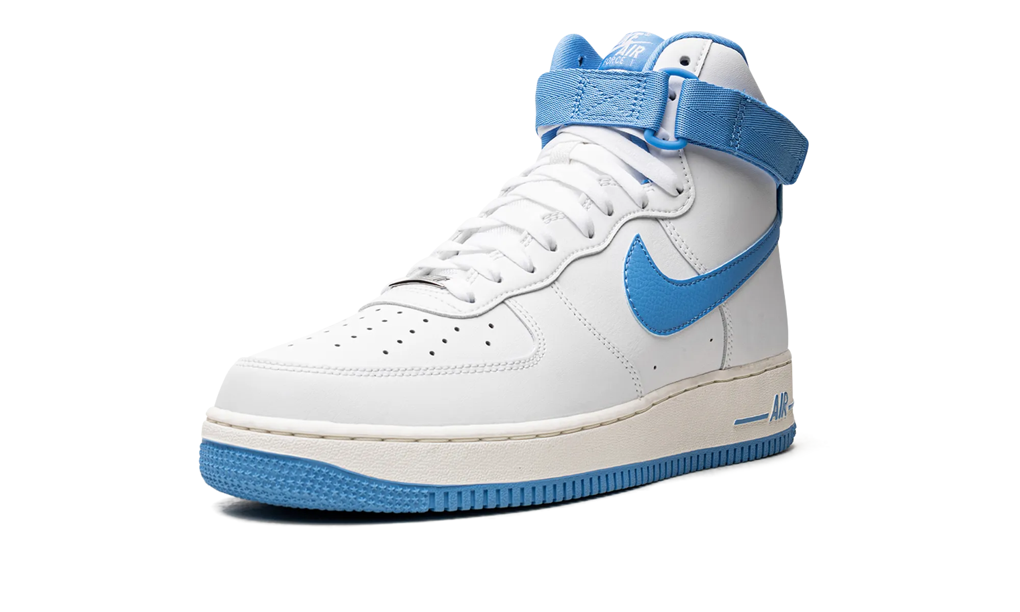 AIR FORCE 1 HIGH MNS WMNS "University Blue" Comfortable Foot Feel Minimalist Design