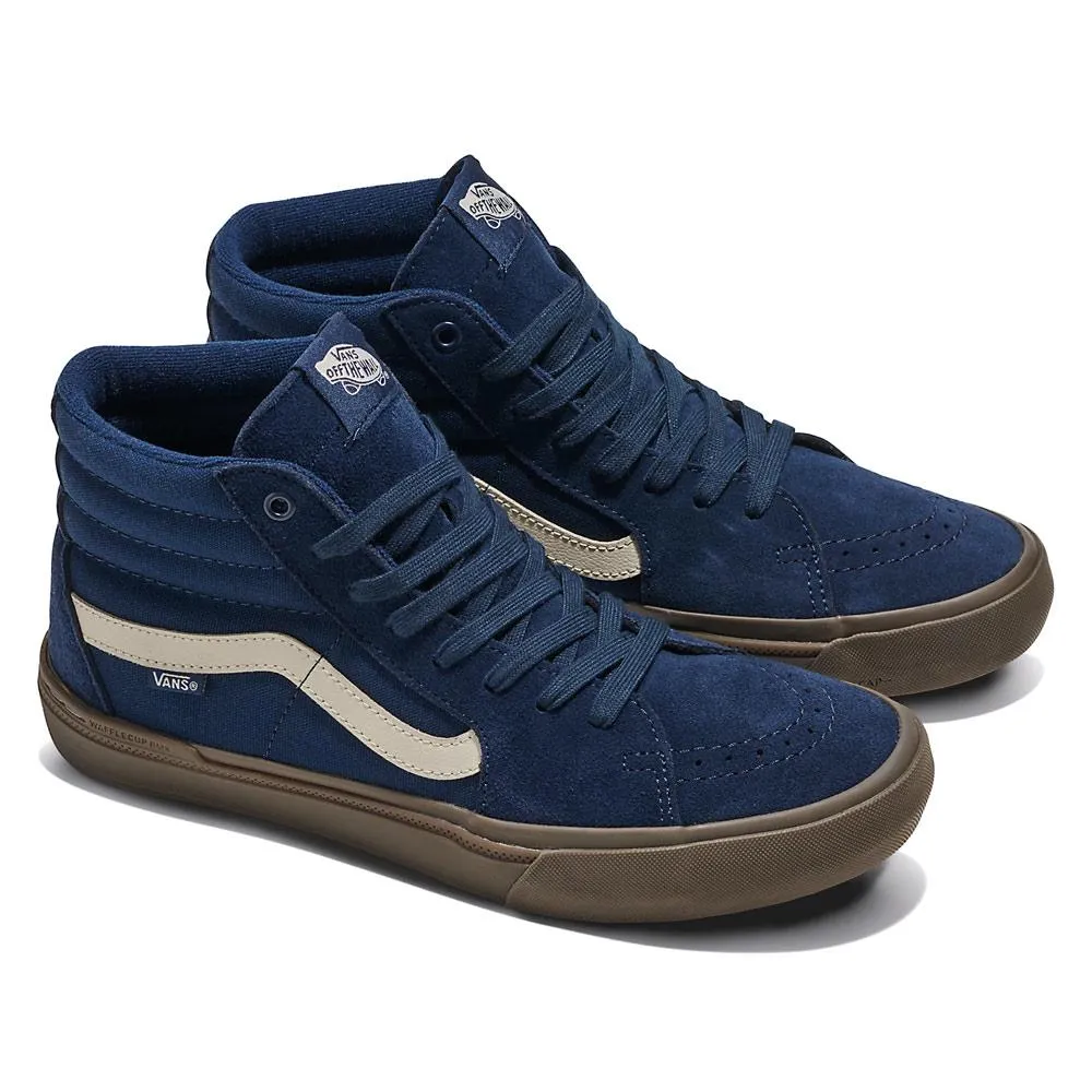 Vans BMX Sk8-Hi - Navy with Dark Gum slowest Cushioned Insole