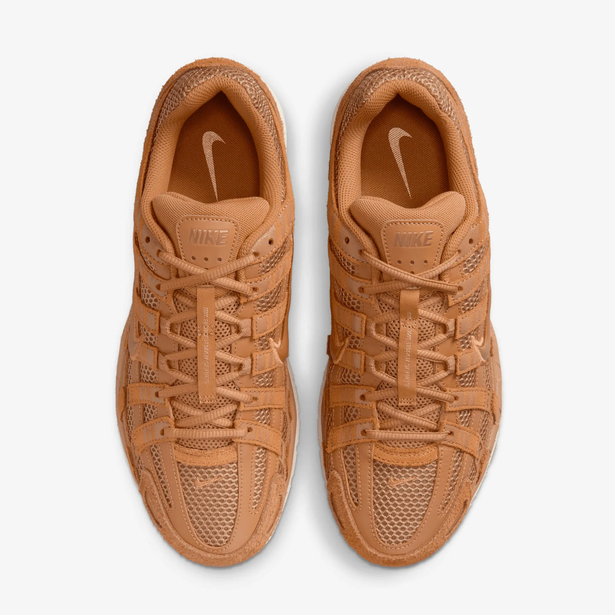 NIKE | P-6000 { FLAX/FLAX-METALLIC GOLD-SAIL RubberOutsole Retro-inspired