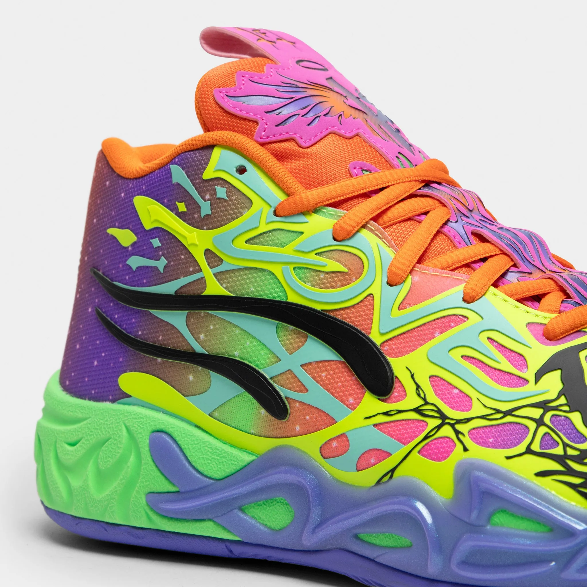 PUMA x LaMelo Ball MB.04 Be You Black / Electric Peppermint - Flouro Green Cushion Points Play Step
