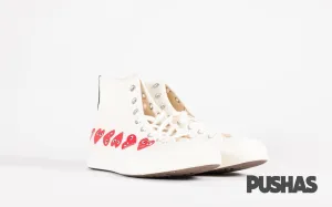 Comme des Garcons Play x Chuck Taylor 1970s Hi 'Multi Heart' - Milk (New) Light Comfort