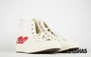 Comme des Garcons Play x Chuck Taylors High Top - Milk (2019) Slow Living Fit Mode