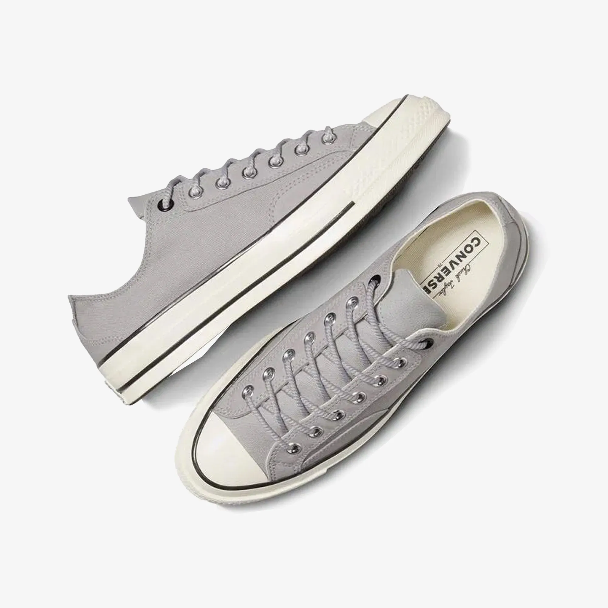 Non Slip Tread Converse | CHUCK 70 CANVAS & LEATHER { GRAY