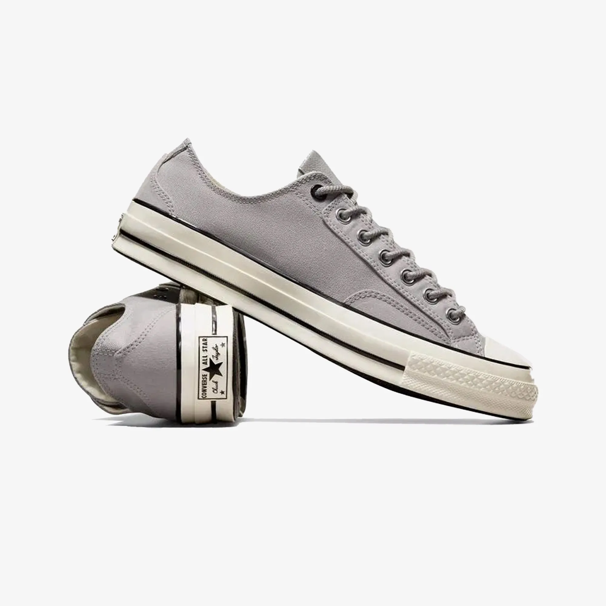 Athletic Look Breath Comfort Converse | CHUCK 70 CANVAS & LEATHER { GRAY