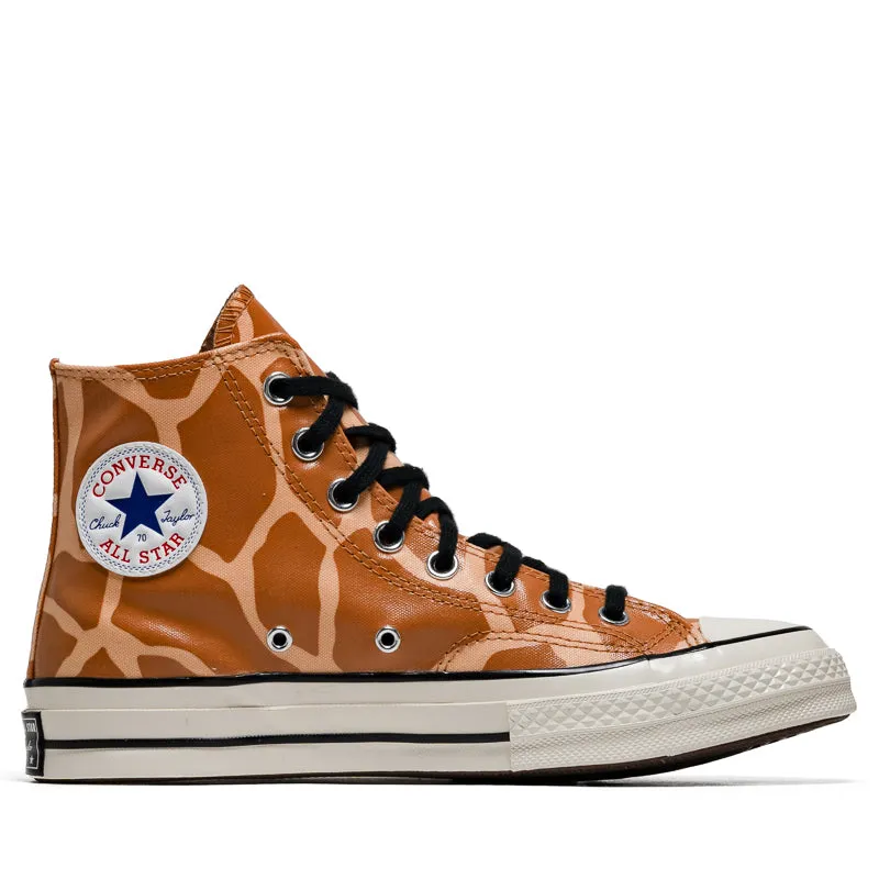 Anti Fatigue System Perforated Ventilation System Converse Chuck 70 Glow-In-The-Dark Giraffe Print - Ginger Snap/Egret