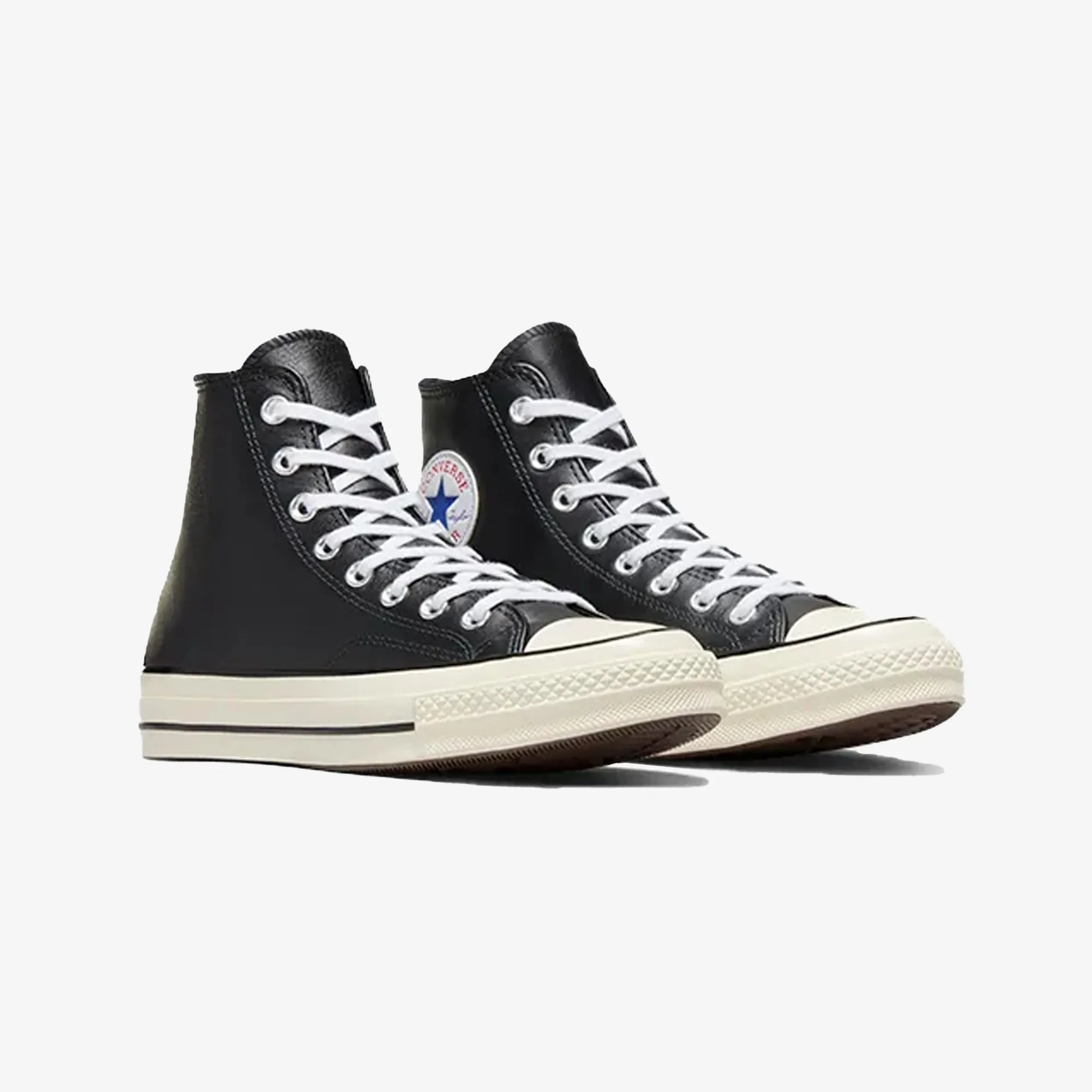 Converse | CHUCK 70 LEATHER SEASONAL  { BLACK/WHITE Foot Comfort