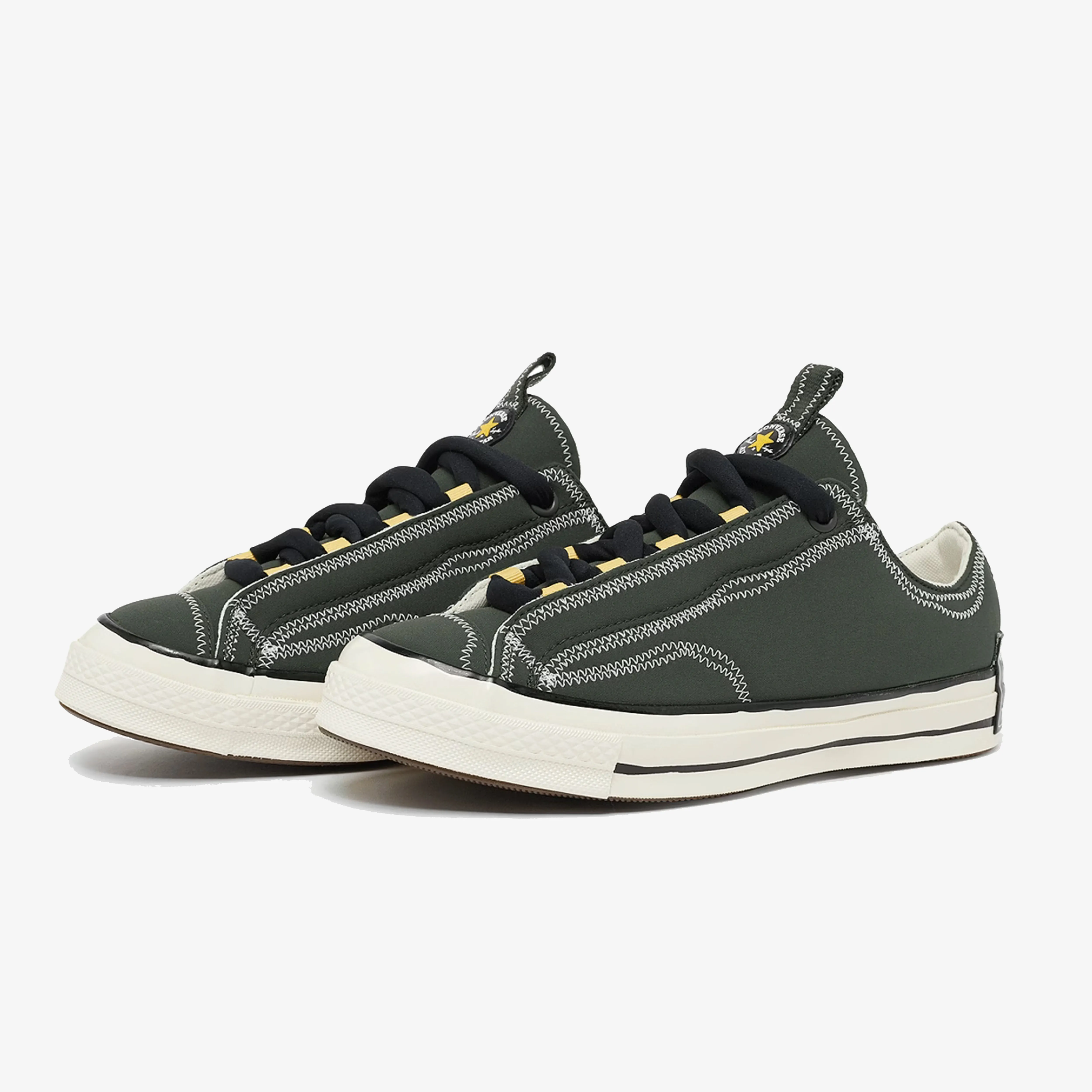 Synthetic Leather Blend Walking Friendly Converse | CHUCK 70 SKETCH PUFFED { GREEN