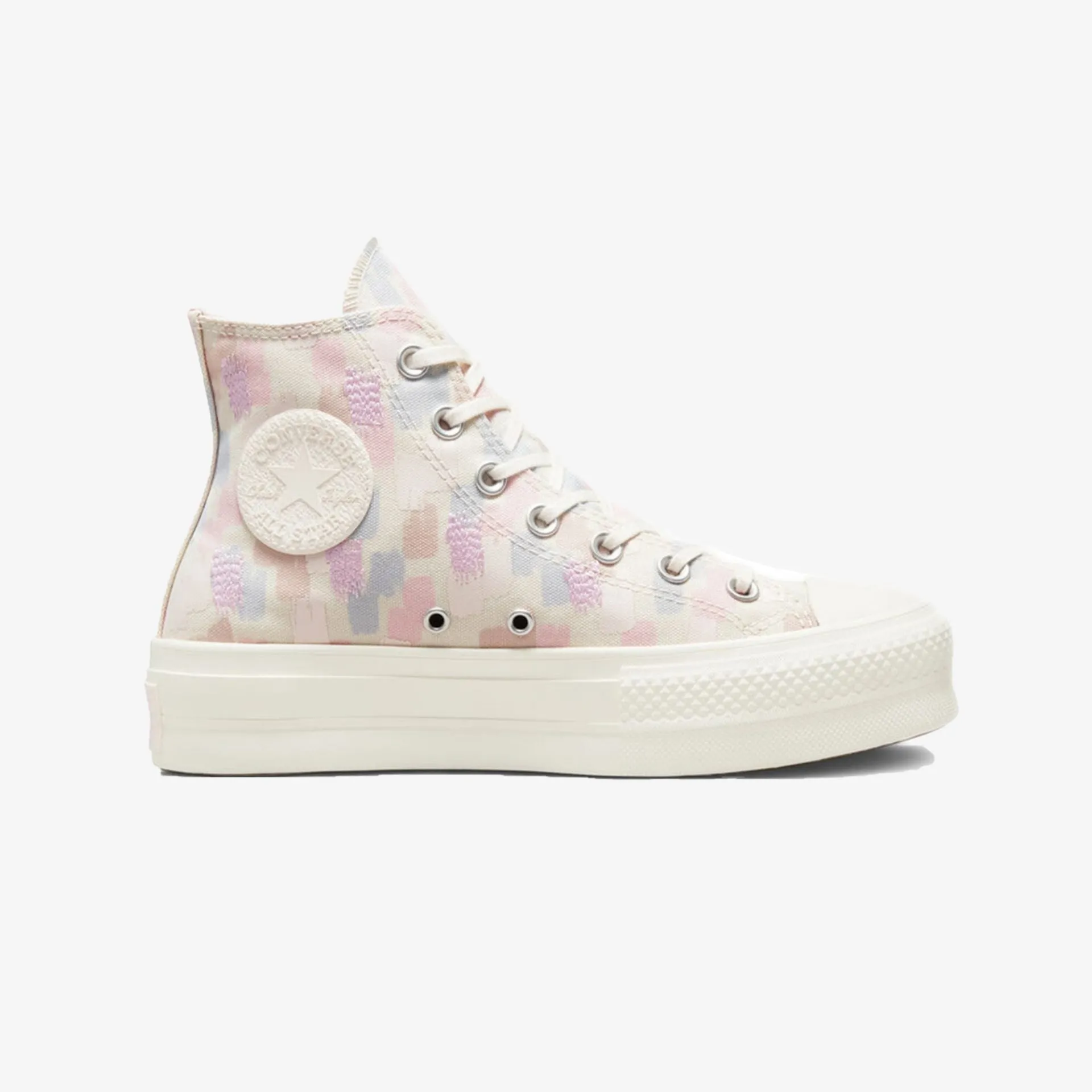Long Sessions Converse | CHUCK TAYLOR ALL STAR LIFT HIGH TOP  { EGRET/GRAVEL/ARCTIC PINK