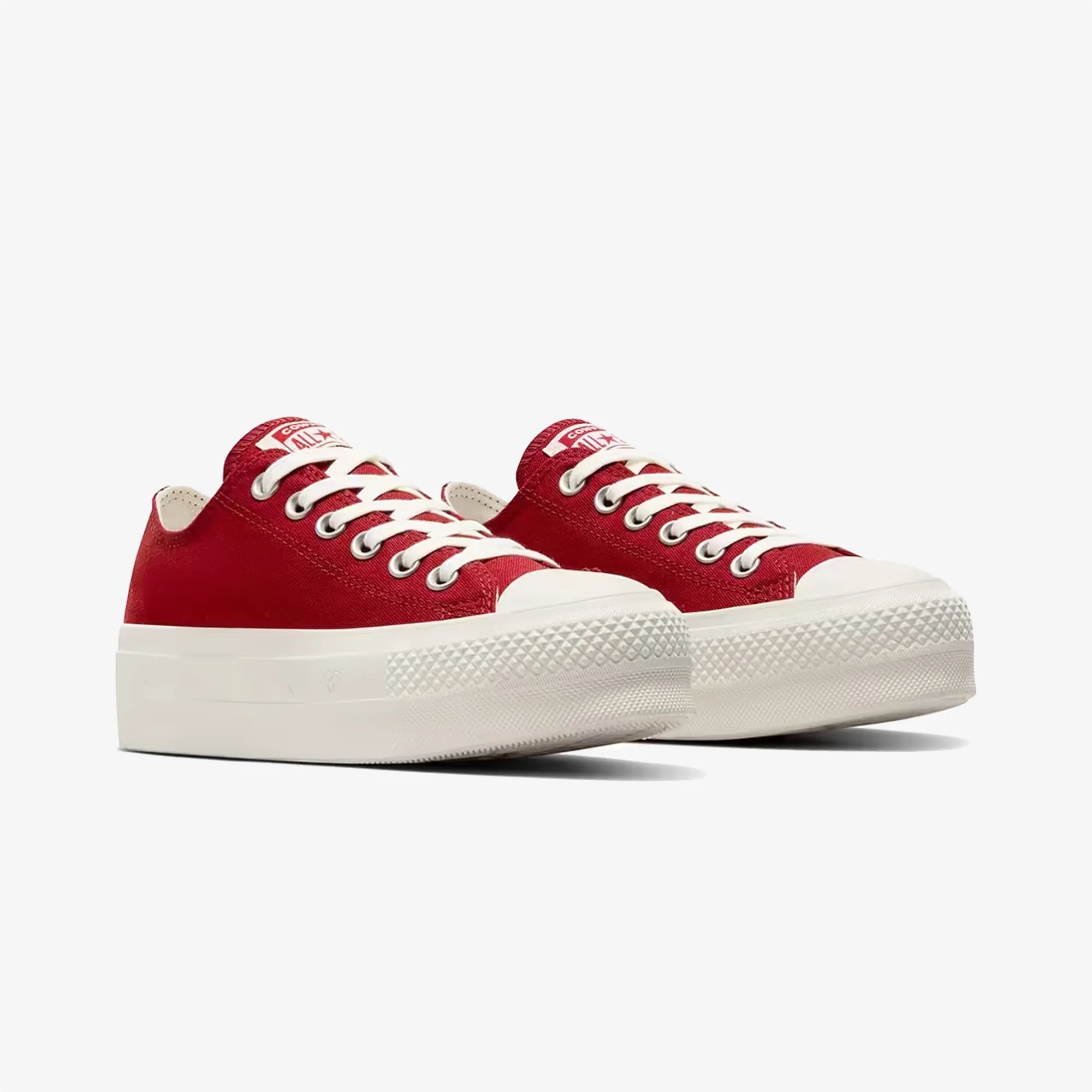 Slip Resistant Tread Pattern Compression resistant Converse | CHUCK TAYLOR ALL STAR LIFT PLATFORM HEARTS { RED