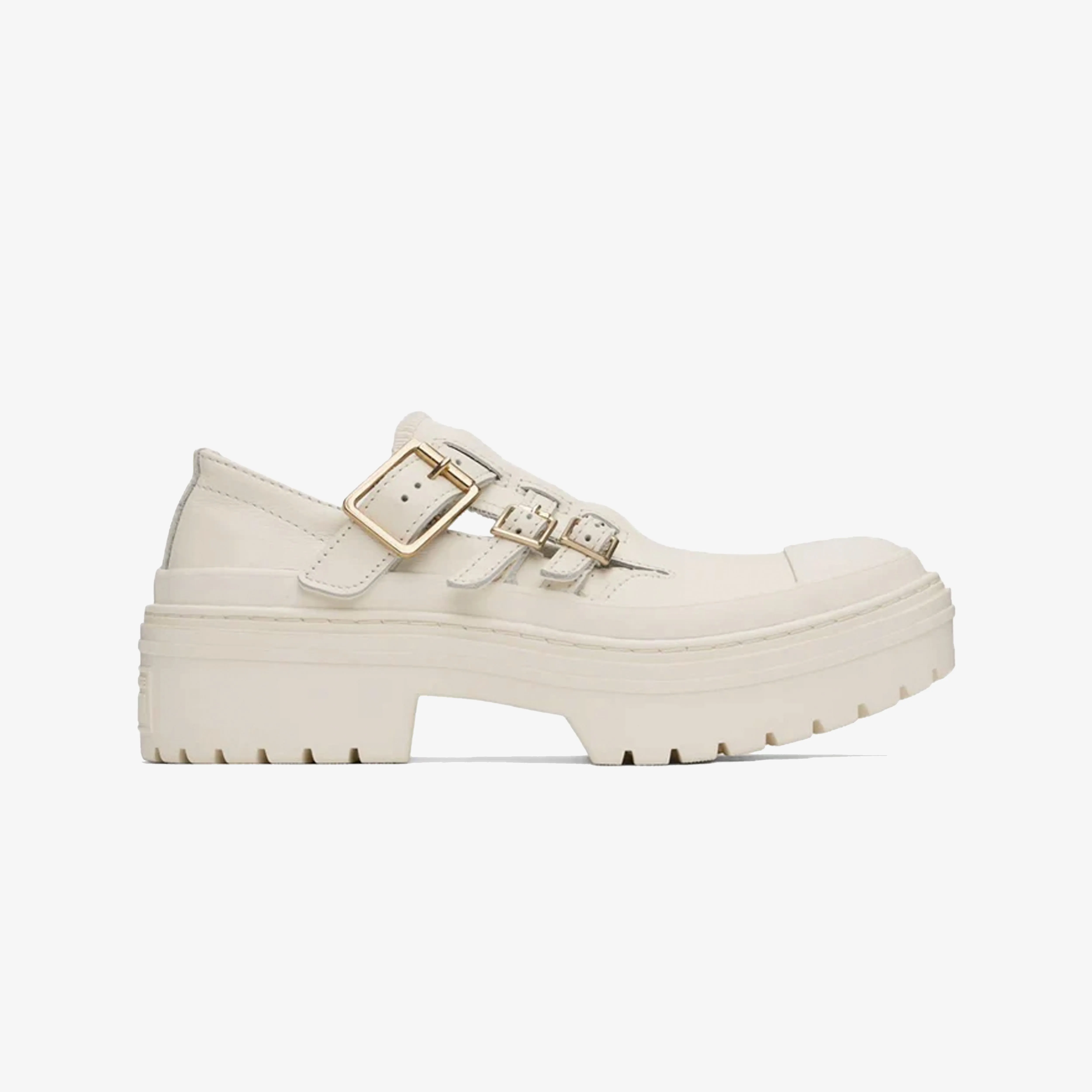 Converse | CHUCK TAYLOR ALL STAR LUGGED HEEL MARY JANE PALTFORM { EGRET Durable Design removable insoles