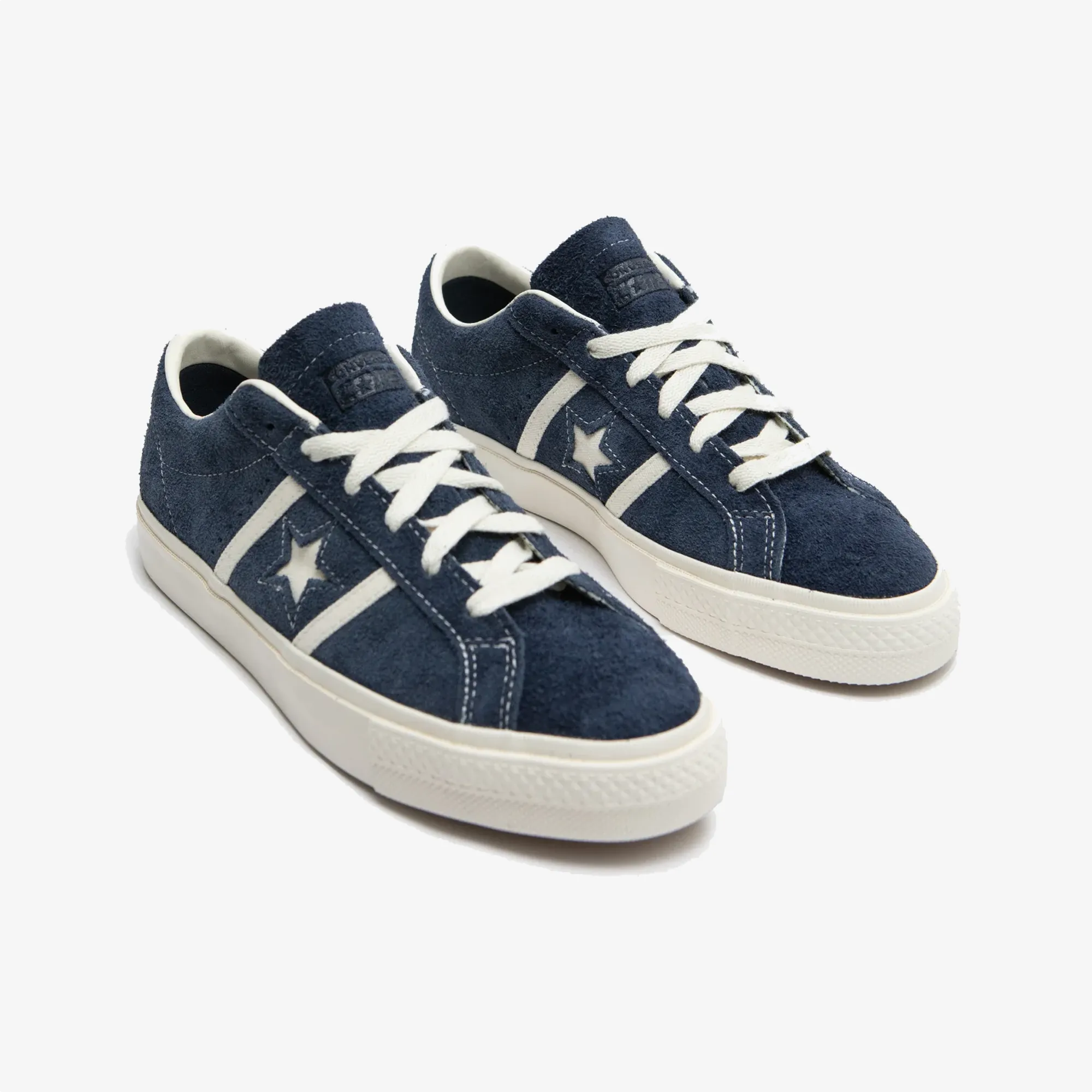 Textured Outsole Pattern Padded interior CONVERSE | ONE STAR ACADEMY PRO SUEDE { BLUE/WHITE