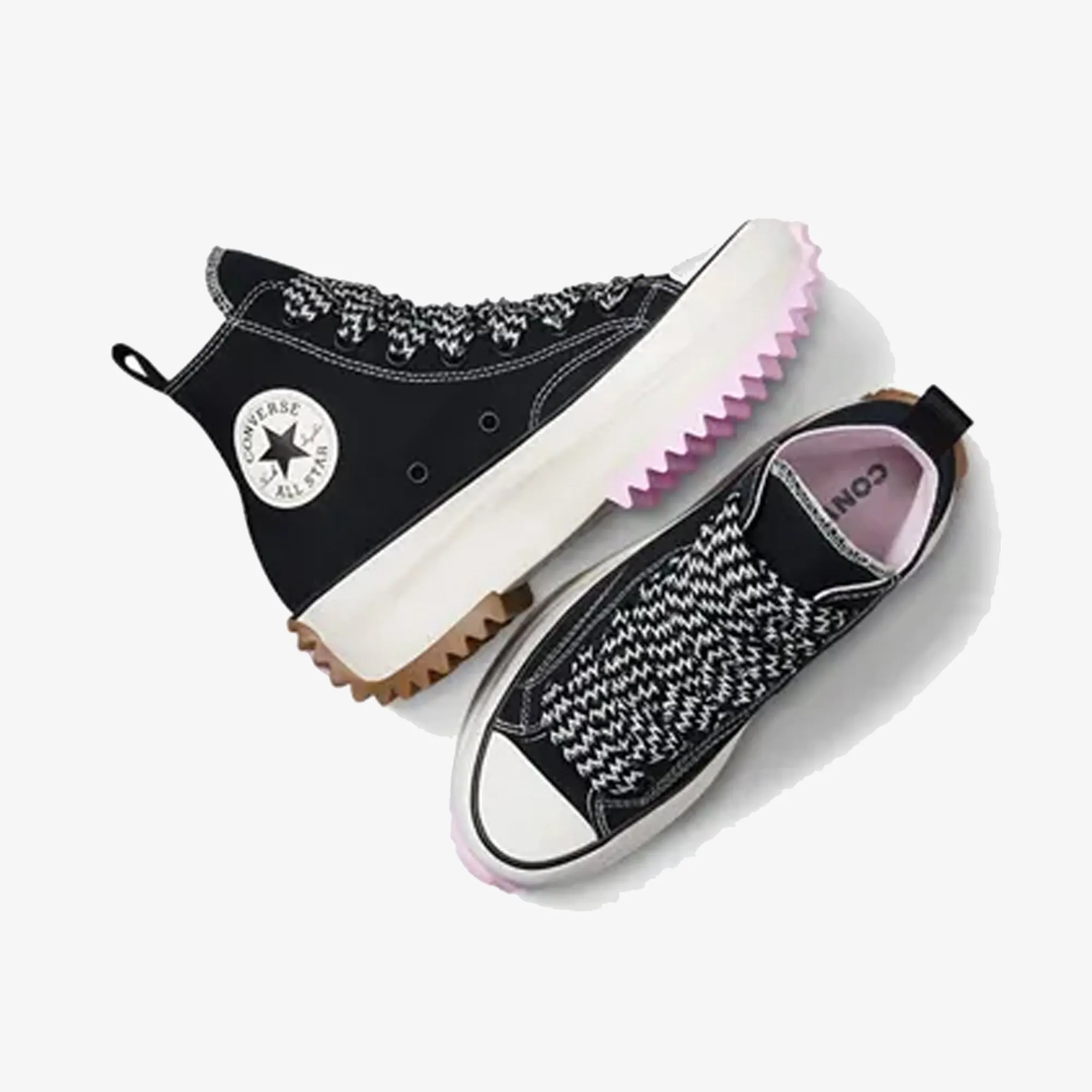 Grounded Footbed Rollbar Stabilizer Converse | RUN STAR HIKE PLATFORM CANVAS { BLACK
