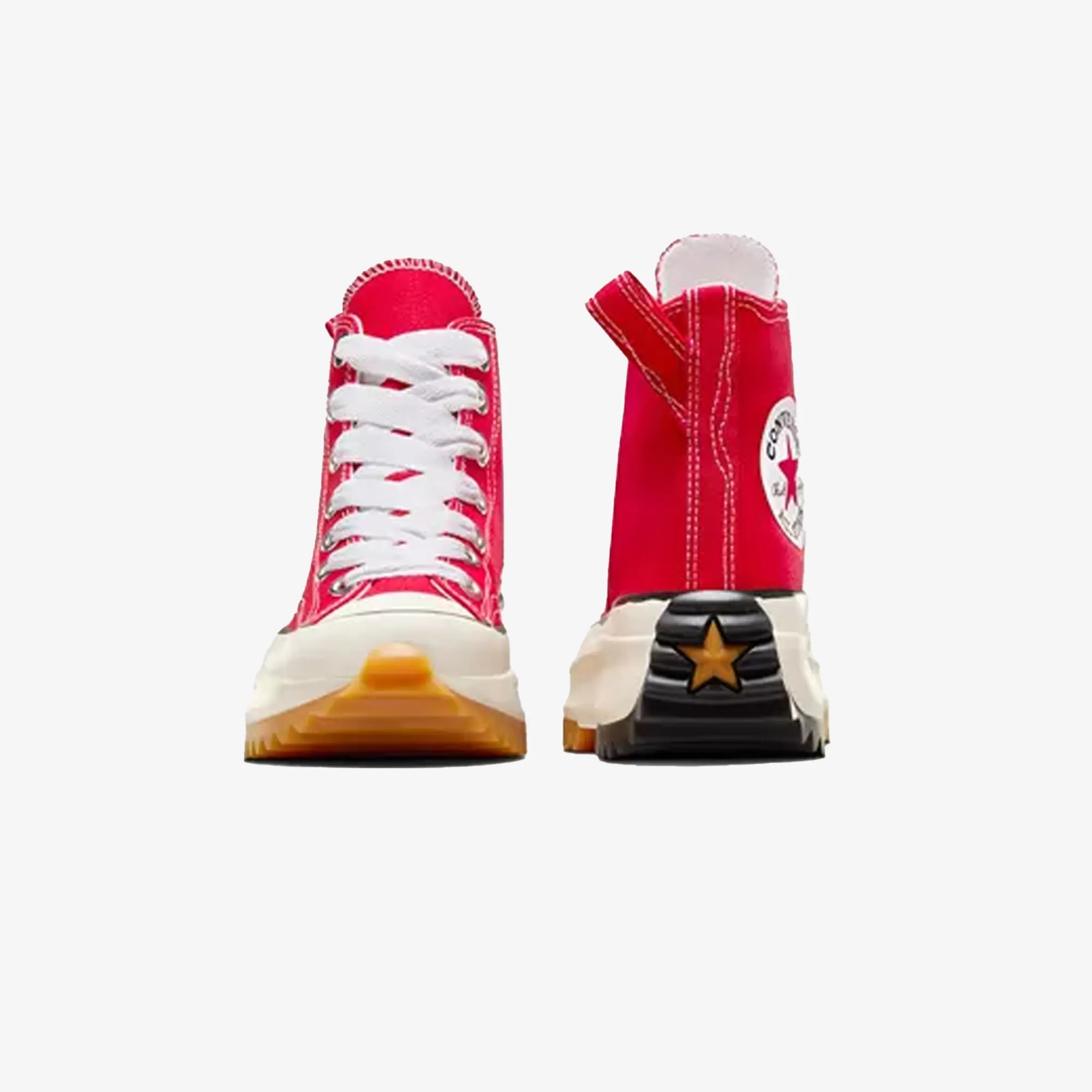 Converse | RUN STAR HIKE PLATFORM SKETCH { RED Cushion Layer Street Outfit