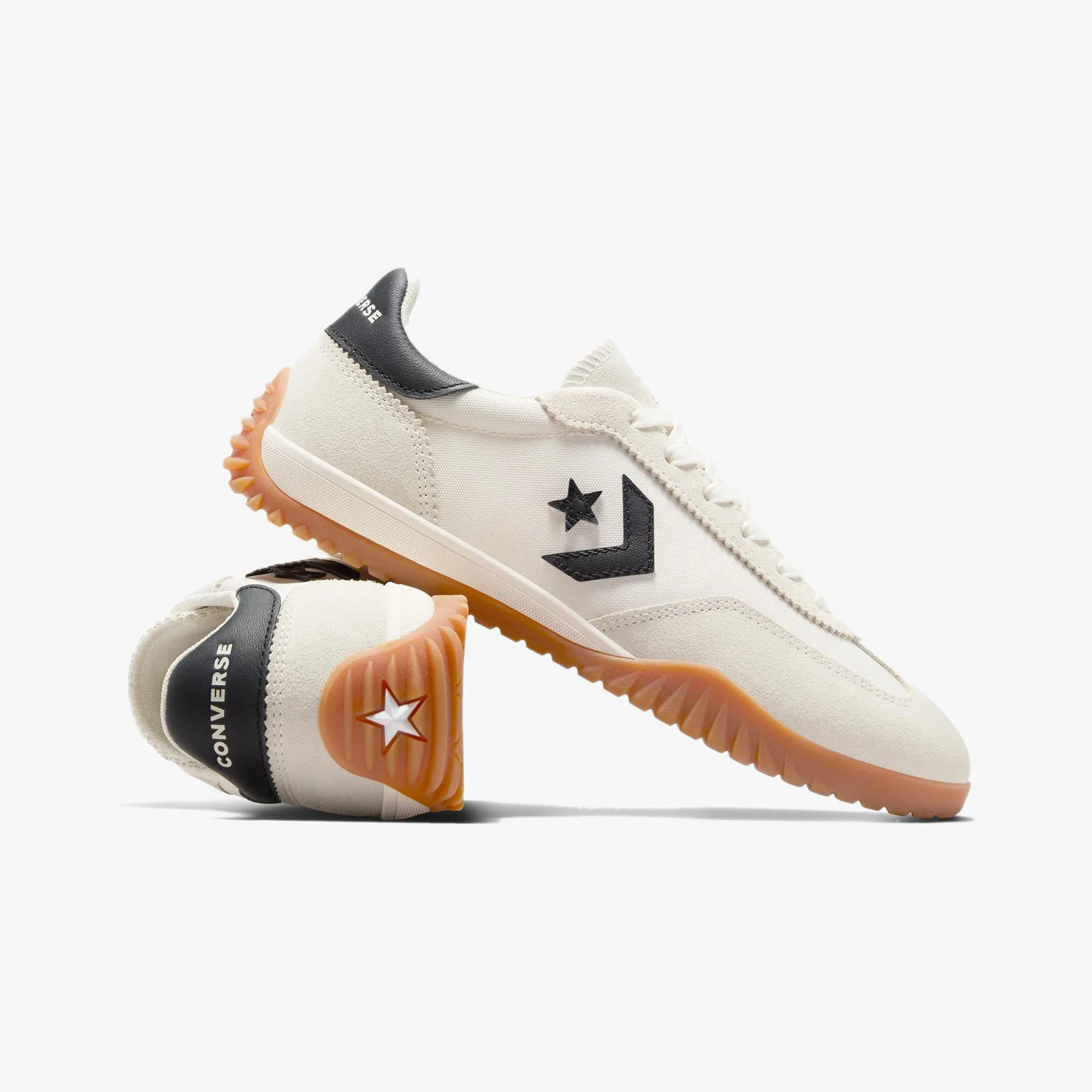 Football Impact Resistant Shell CONVERSE | RUN STAR TRAINER { EGRET/BLACK/HONEY