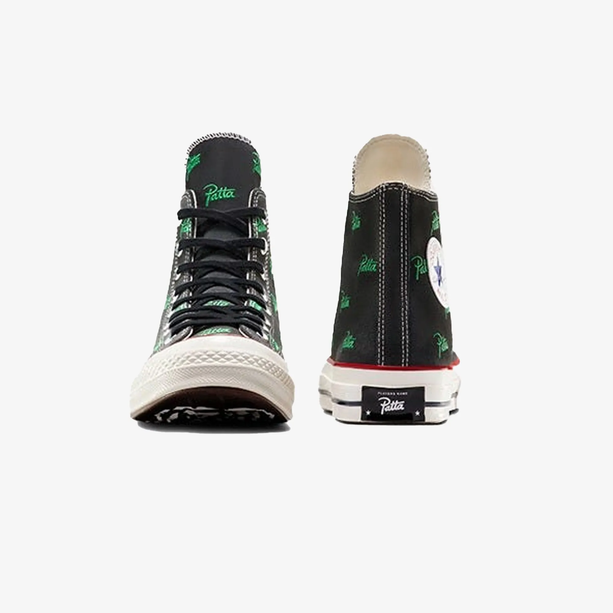 Bold Finish Home Style CONVERSE | X PATTA CHUCK 70 { BLACK/GREEN