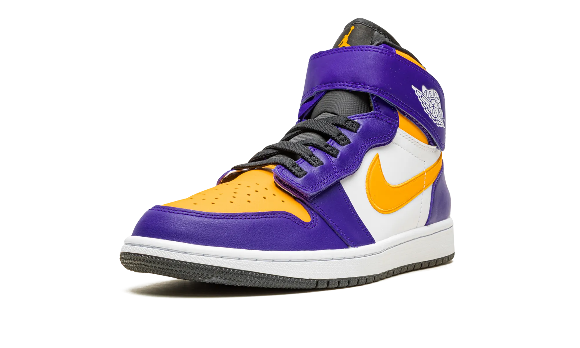 All-weather breathability Torsion System Air Jordan 1 Hi Flyease "LAKERS"