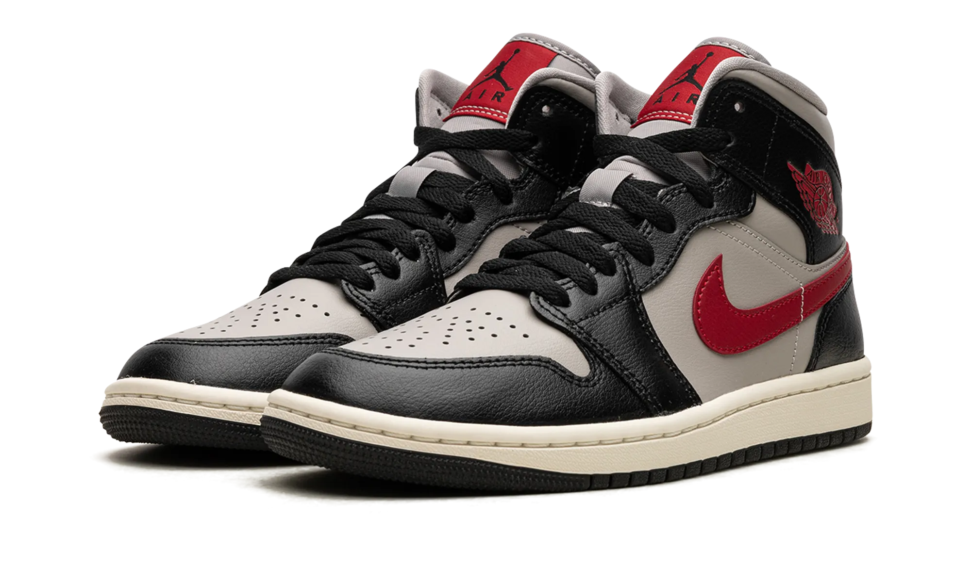AIR JORDAN 1 MID WMNS "Black / Gym Red / College Grey" City Living