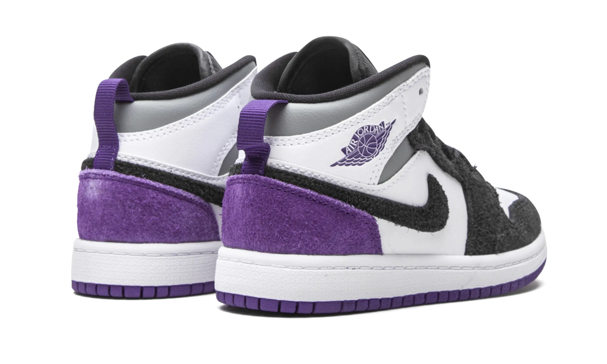 Contoured Foot Arch Shock-absorbent look Air Jordan 1 Mid PS "Purple"