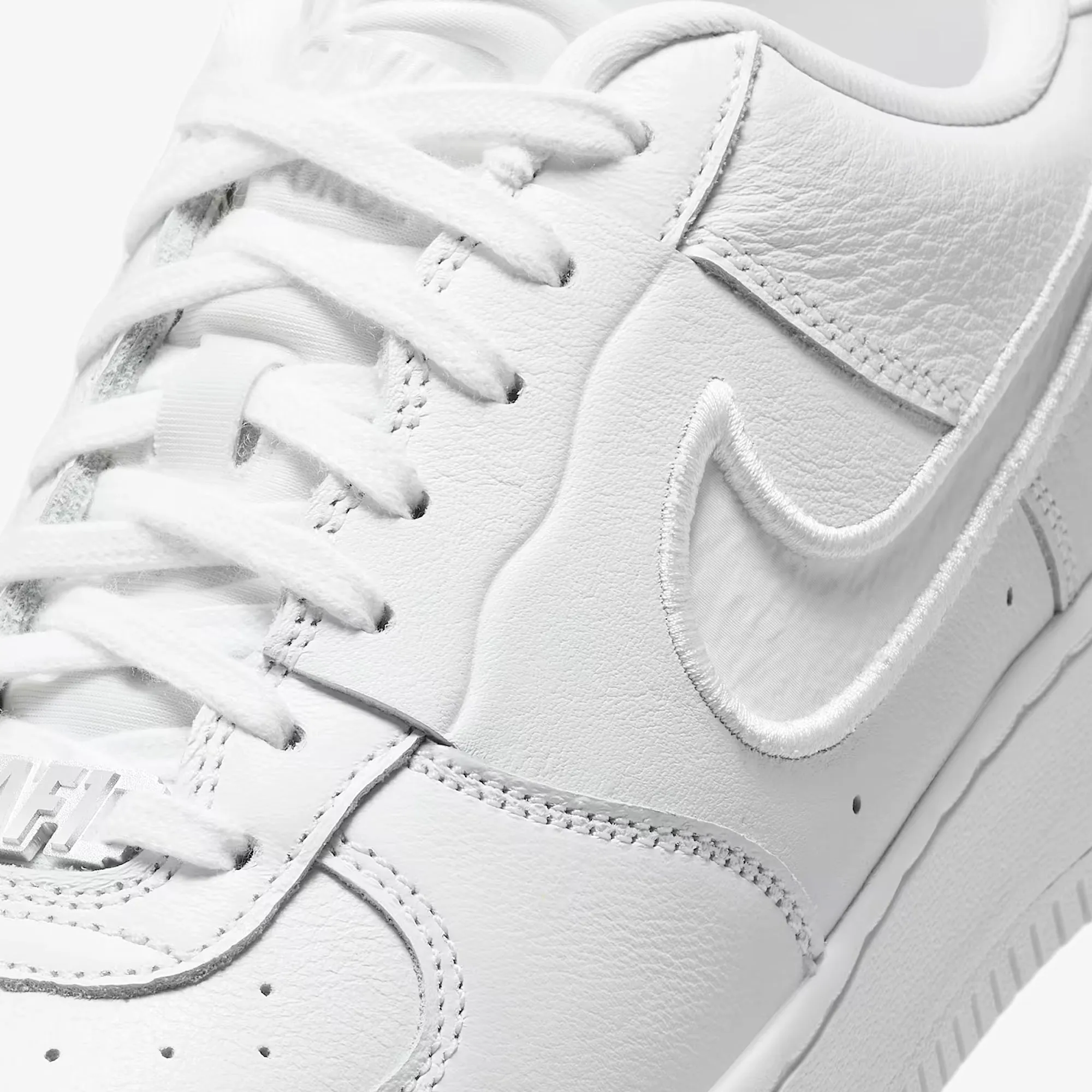 Ventilated Collar Design NIKE | AIR FORCE 1 LOW DANCE { WHITE/WHITE-WHITE-METALLIC SILVER