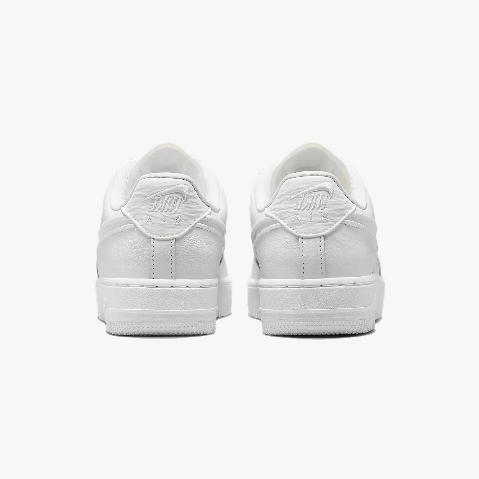 NIKE | AIR FORCE 1 LOW DANCE { WHITE/WHITE-WHITE-METALLIC SILVER Neutral Stance Balanced