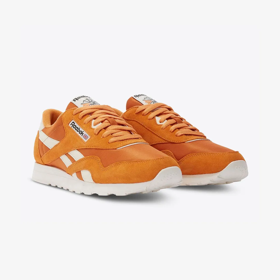 Reebok | CLASSIC NYLON { SUNBAKED CLAY/VINTAGE CHALK Road Long Durable Material