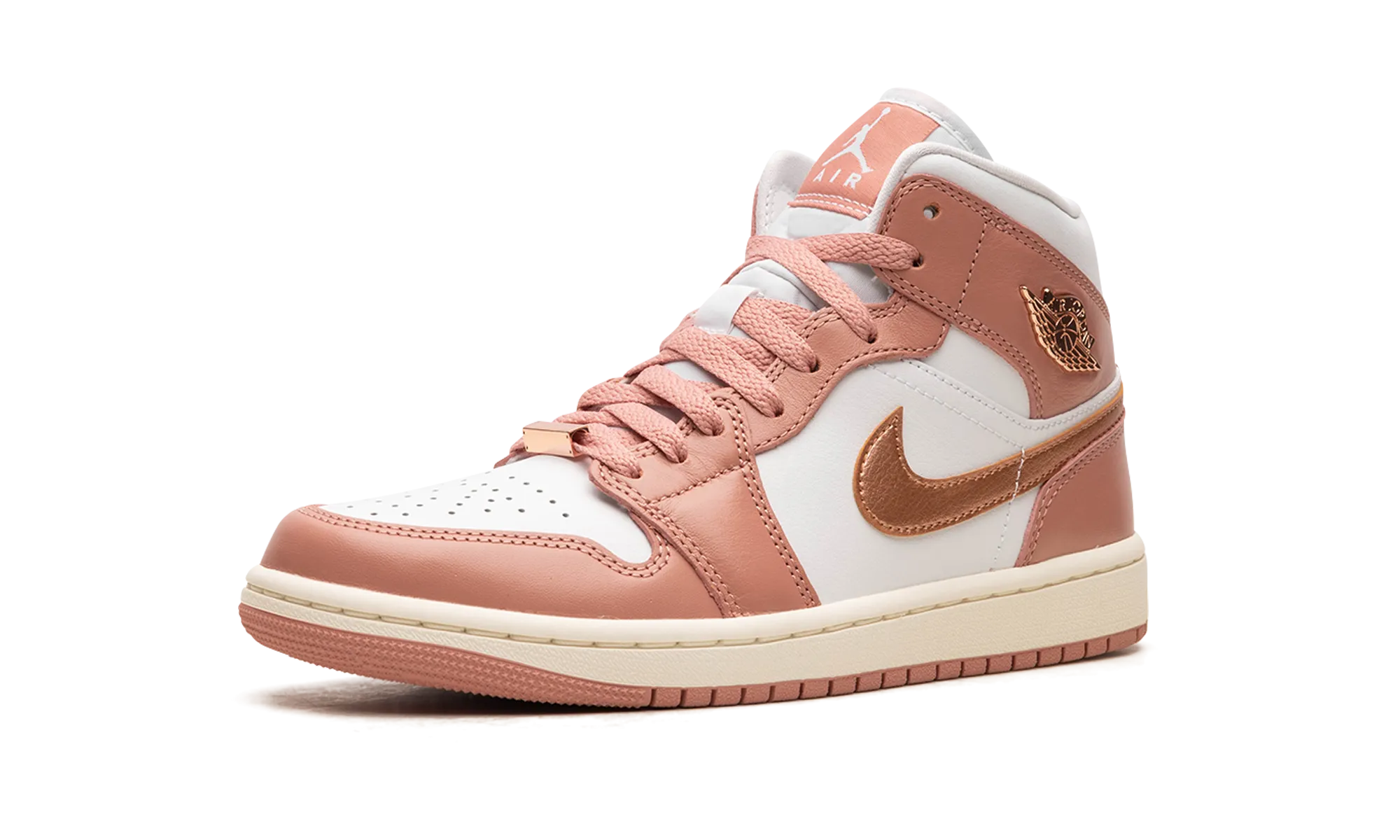 AIR JORDAN 1 MID WMNS "RED STARDUST" comfortable top Shock-absorbent flexibility