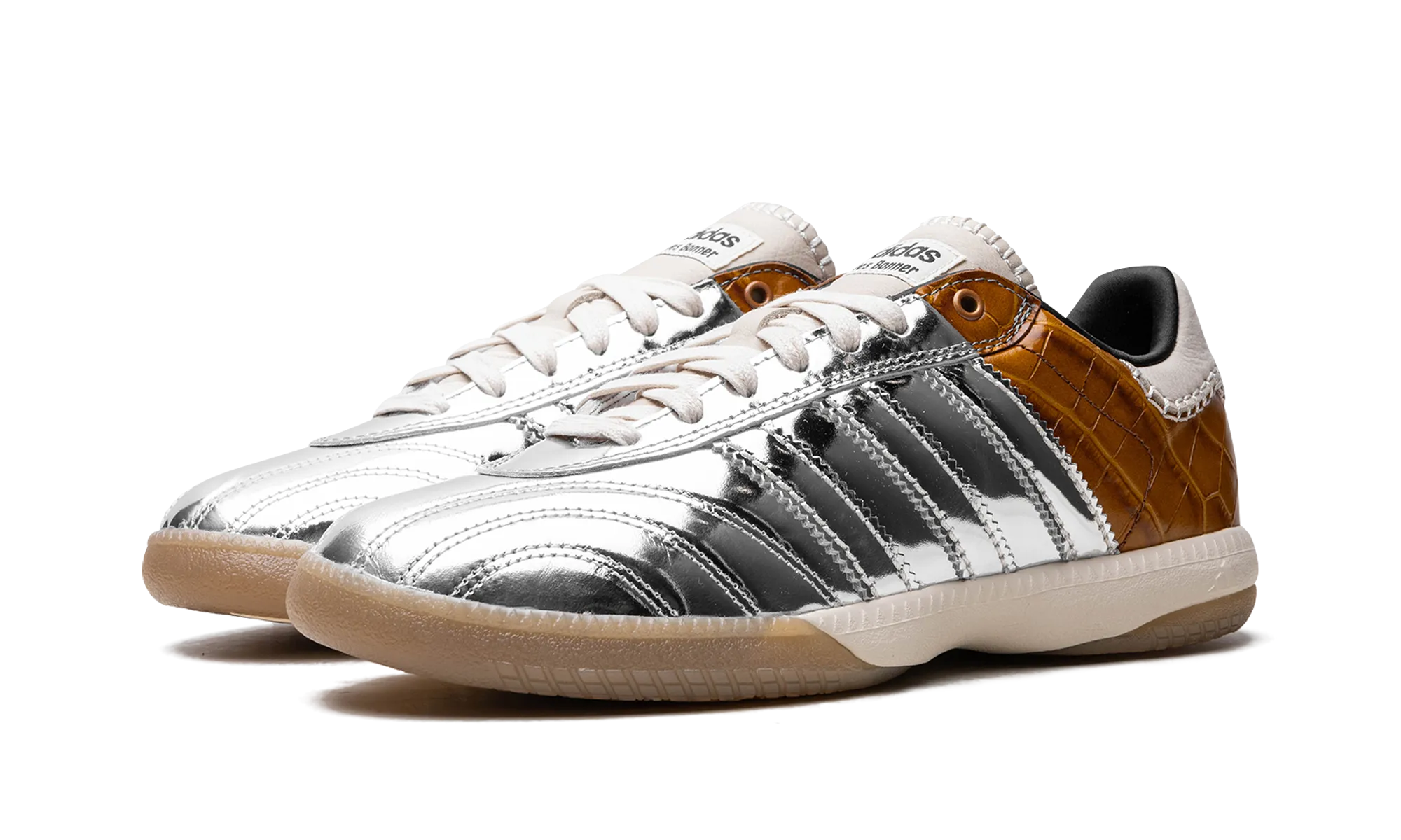 Samba Millenium "Wales Bonner - Silver Metallic / Easy Yellow" High Quality Leather Club Meet