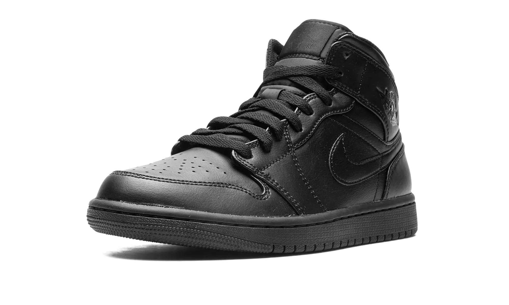 Air Jordan 1 Mid "Triple Black" Yoga Friendly