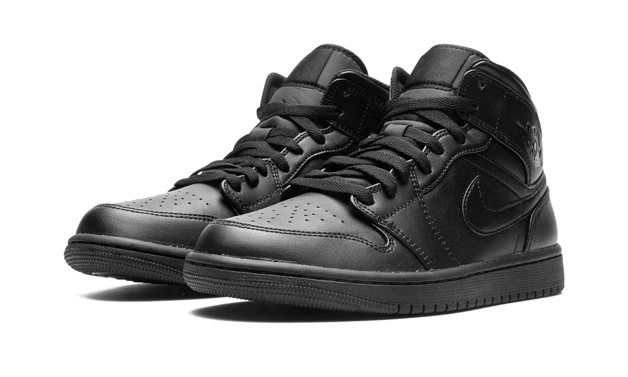 Air Jordan 1 Mid "Triple Black" Tread Pattern