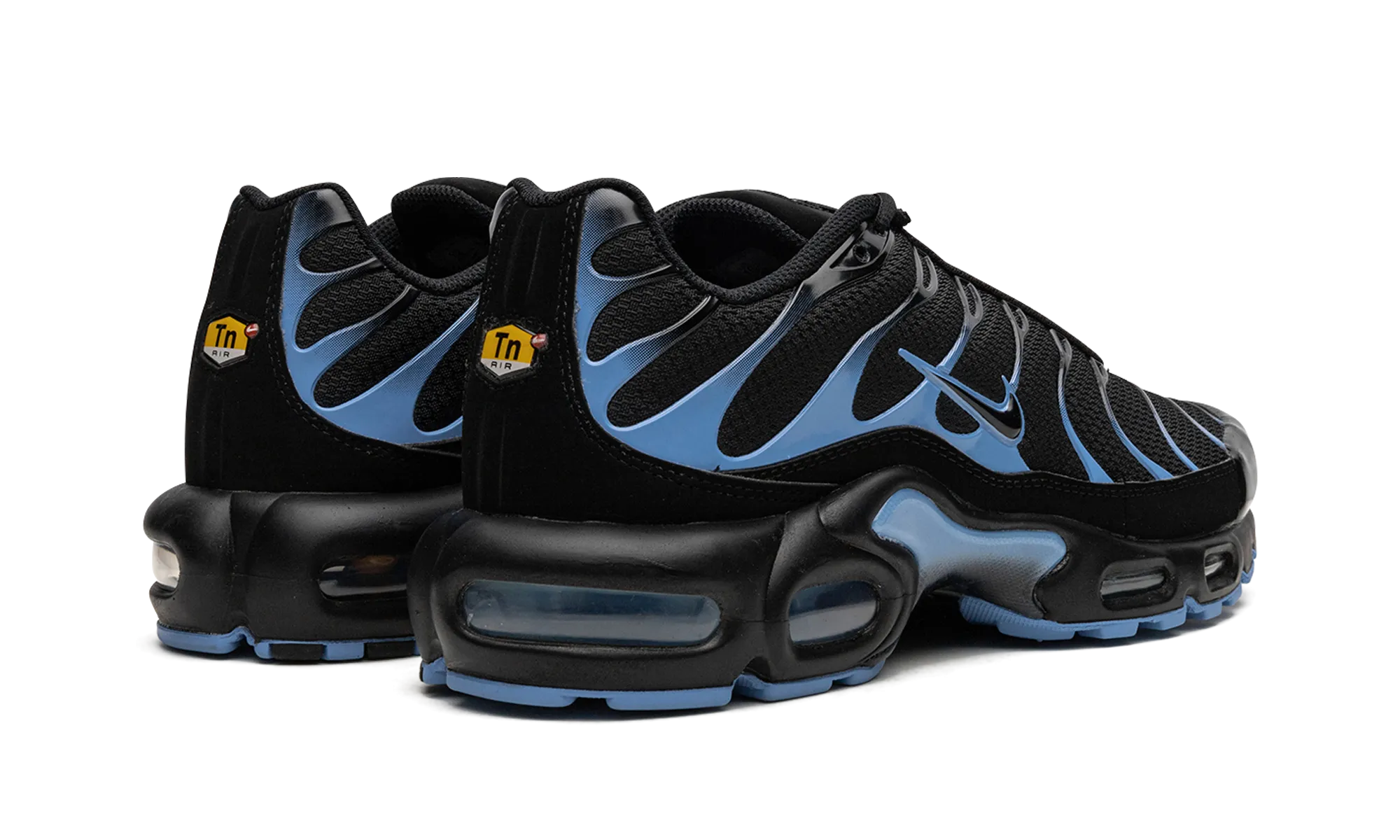 Air Max Plus "Black / University Blue" synthetic leather shoes