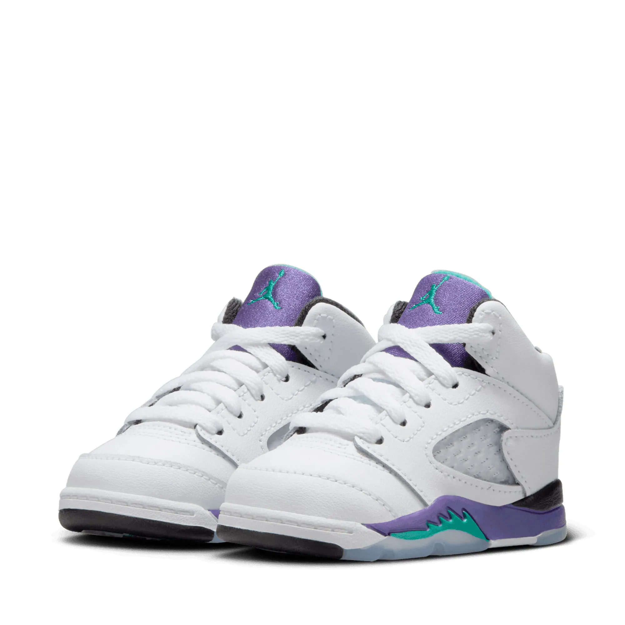 Air Jordan 5 Retro OG 'Grape' (TD) - White/New Emerald Zigzag Impact Zone