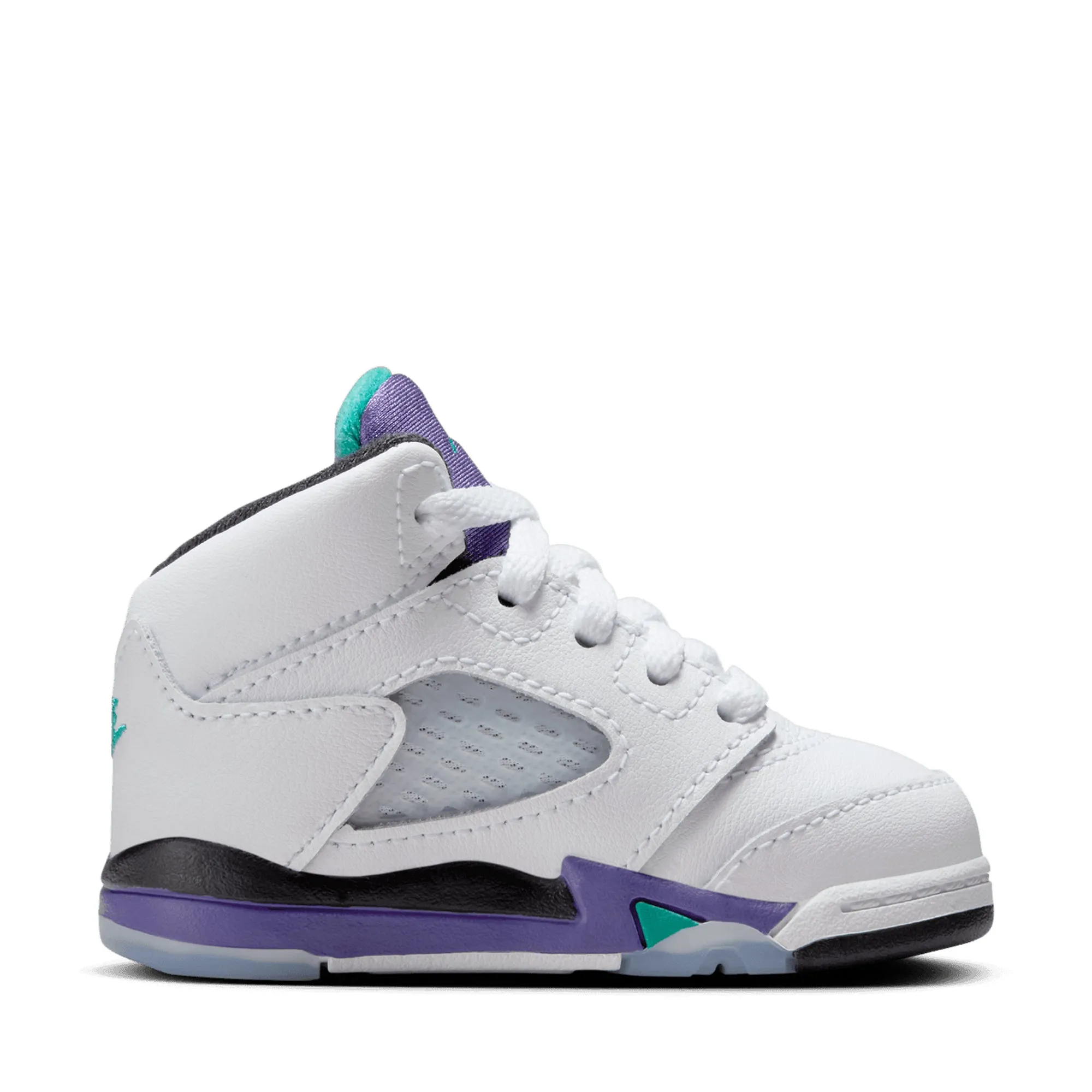 Air Jordan 5 Retro OG 'Grape' (TD) - White/New Emerald Traction Optimized Grip Low Profile Silhouette