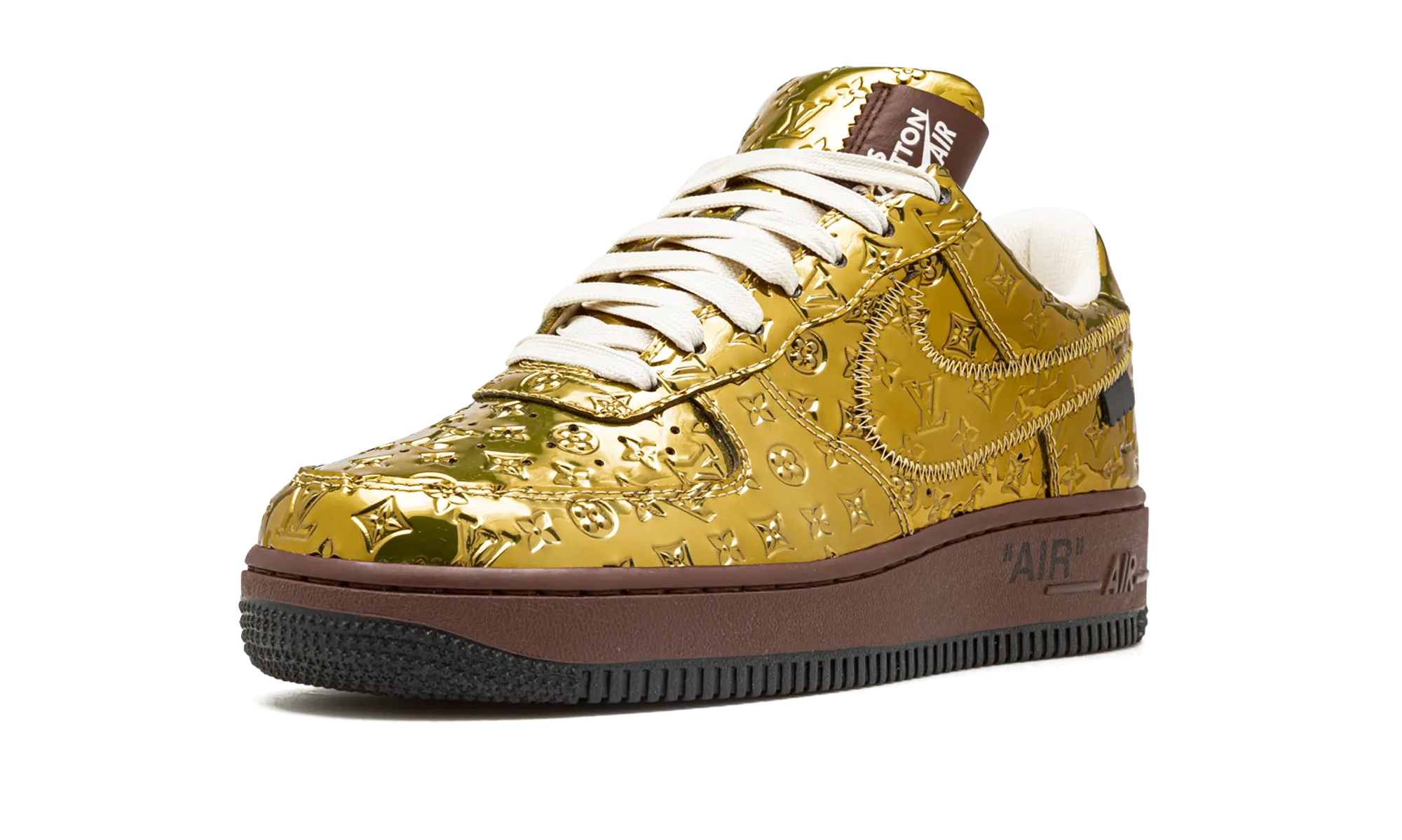 Louis Vuitton Air Force 1 Low "Virgil Abloh - Metallic Gold" Grip Design