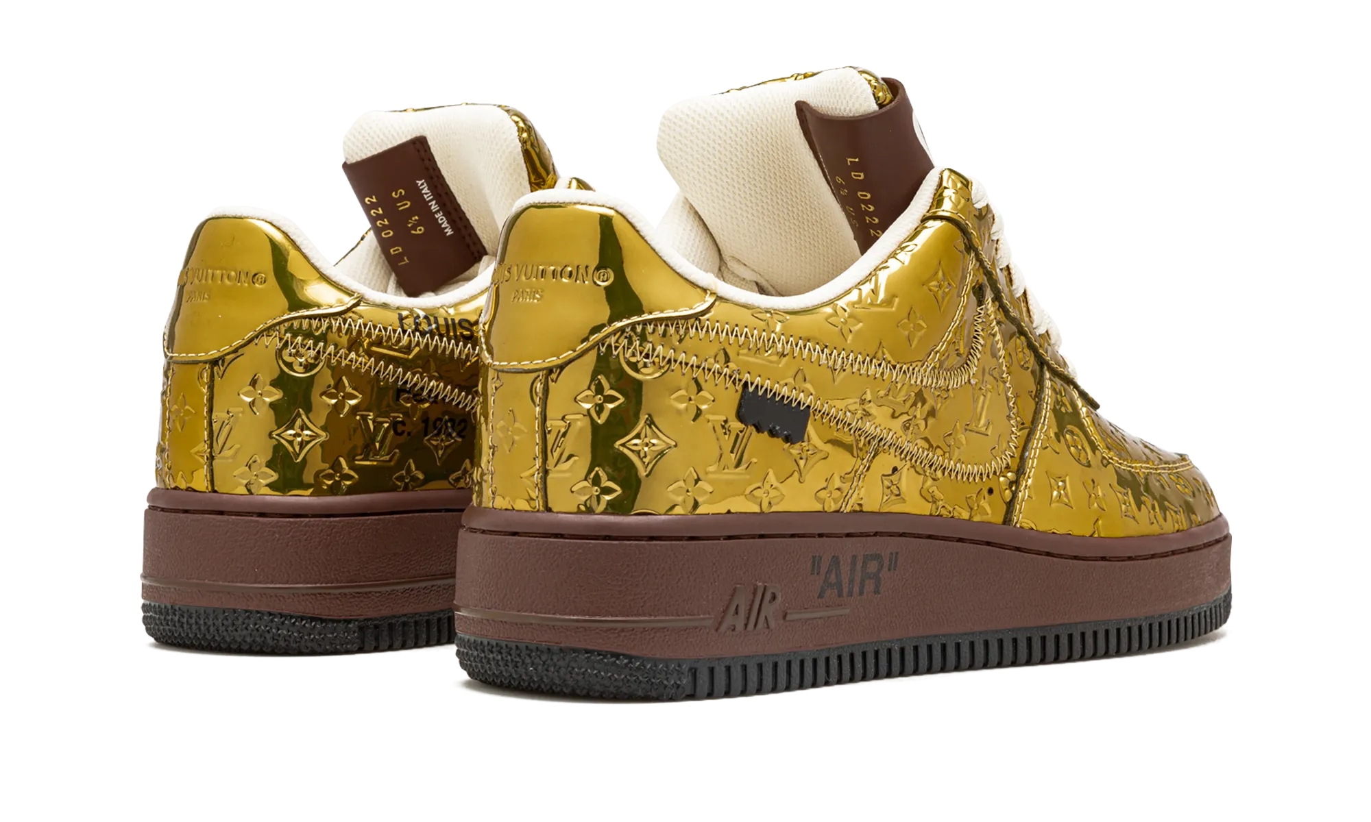 Louis Vuitton Air Force 1 Low "Virgil Abloh - Metallic Gold" Outdoor Day