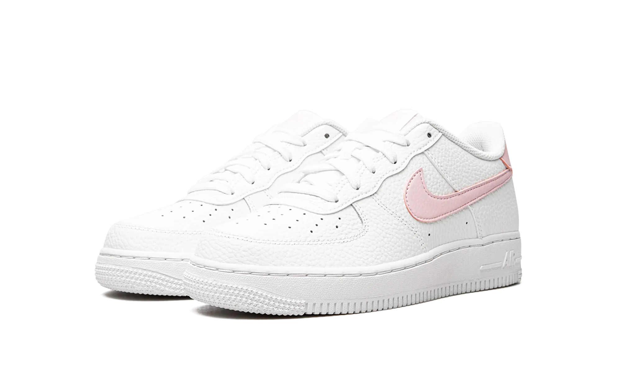 Breathable Air Force 1 Low GS "White / Pink Foam"