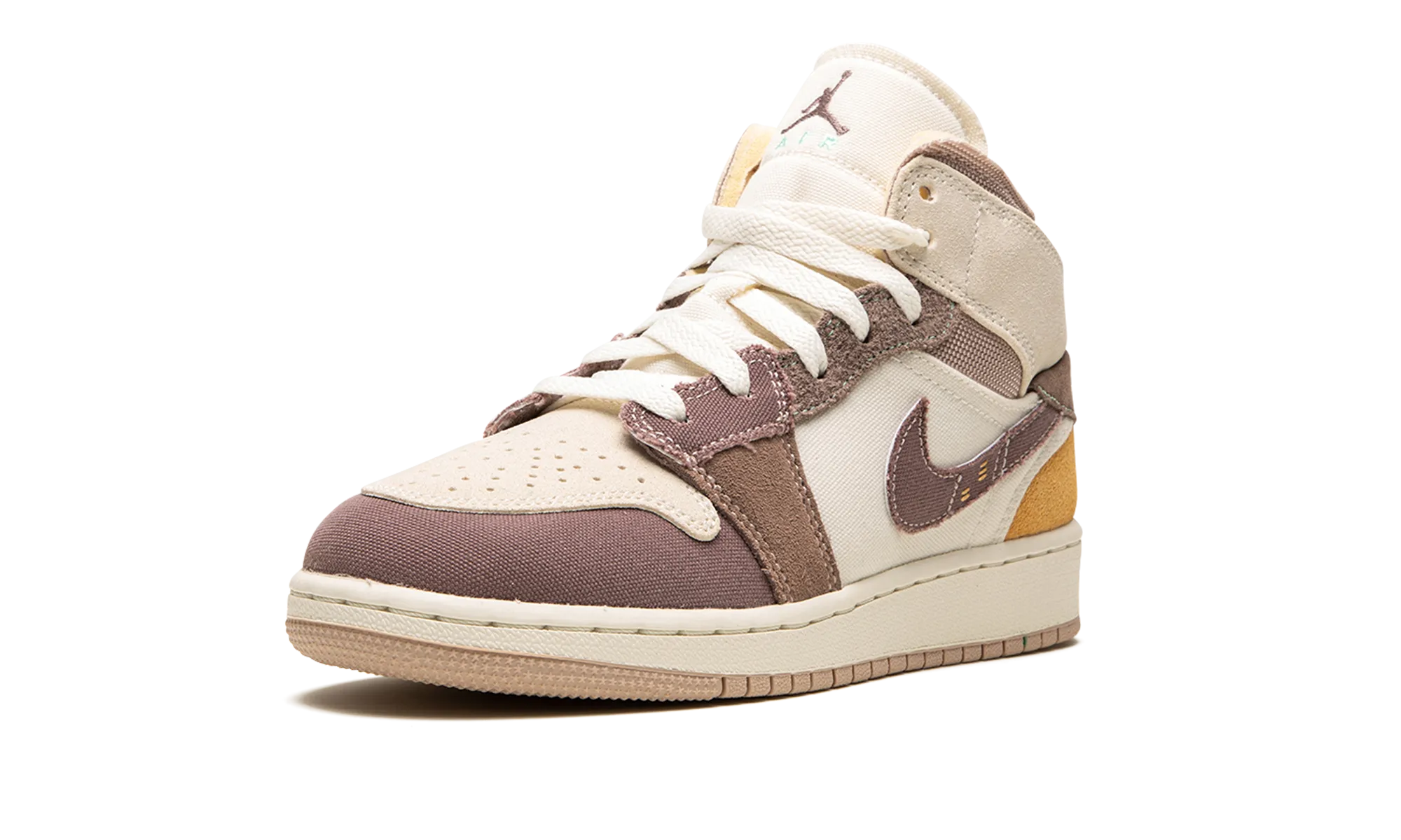 Quick Pace Ventilated Lining Air Jordan 1 Mid SE Craft GS "Inside Out - Taupe Haze"