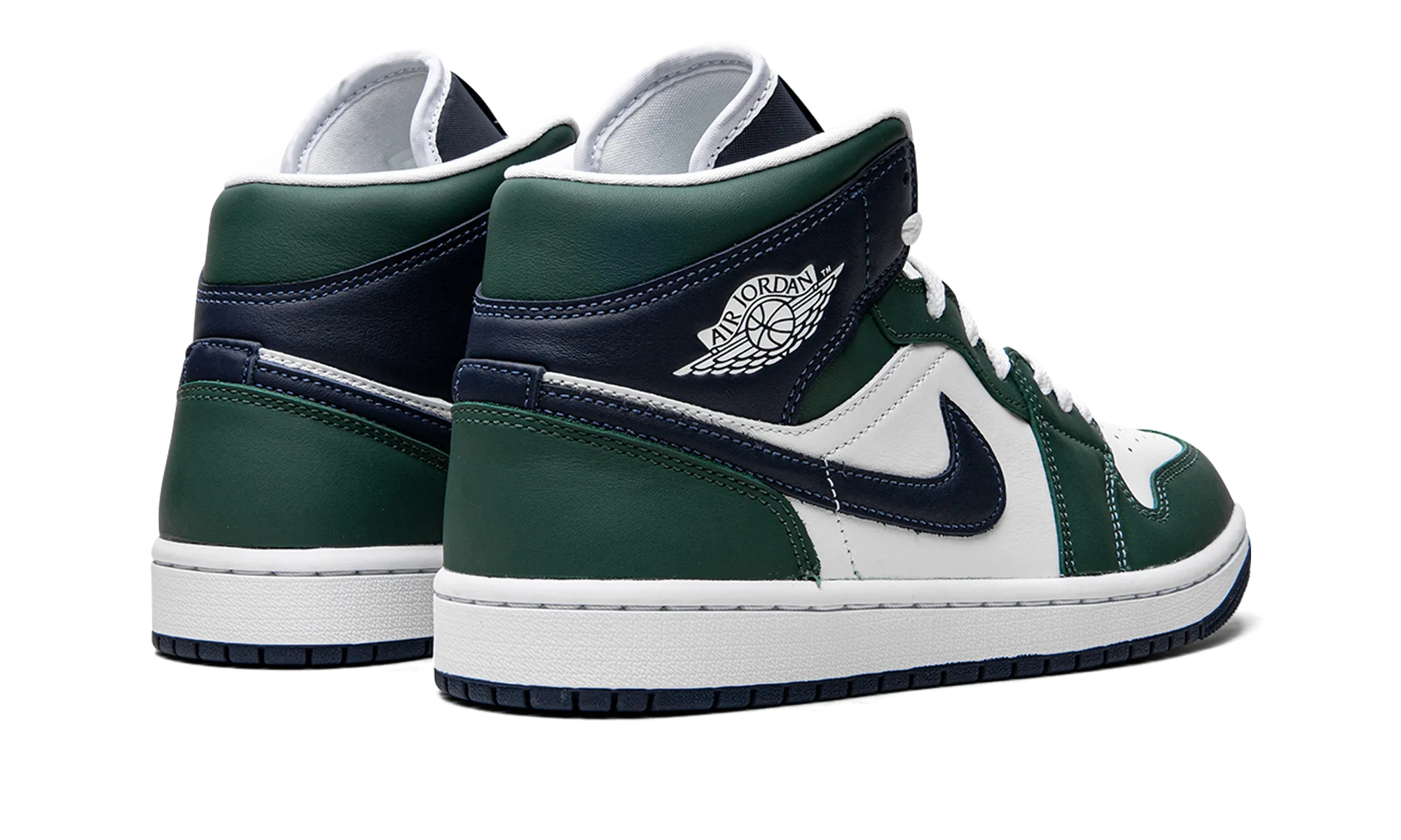 AIR JORDAN 1 MID SE WMNS "Noble Green" Flex Groove Engineering Breathable Edge