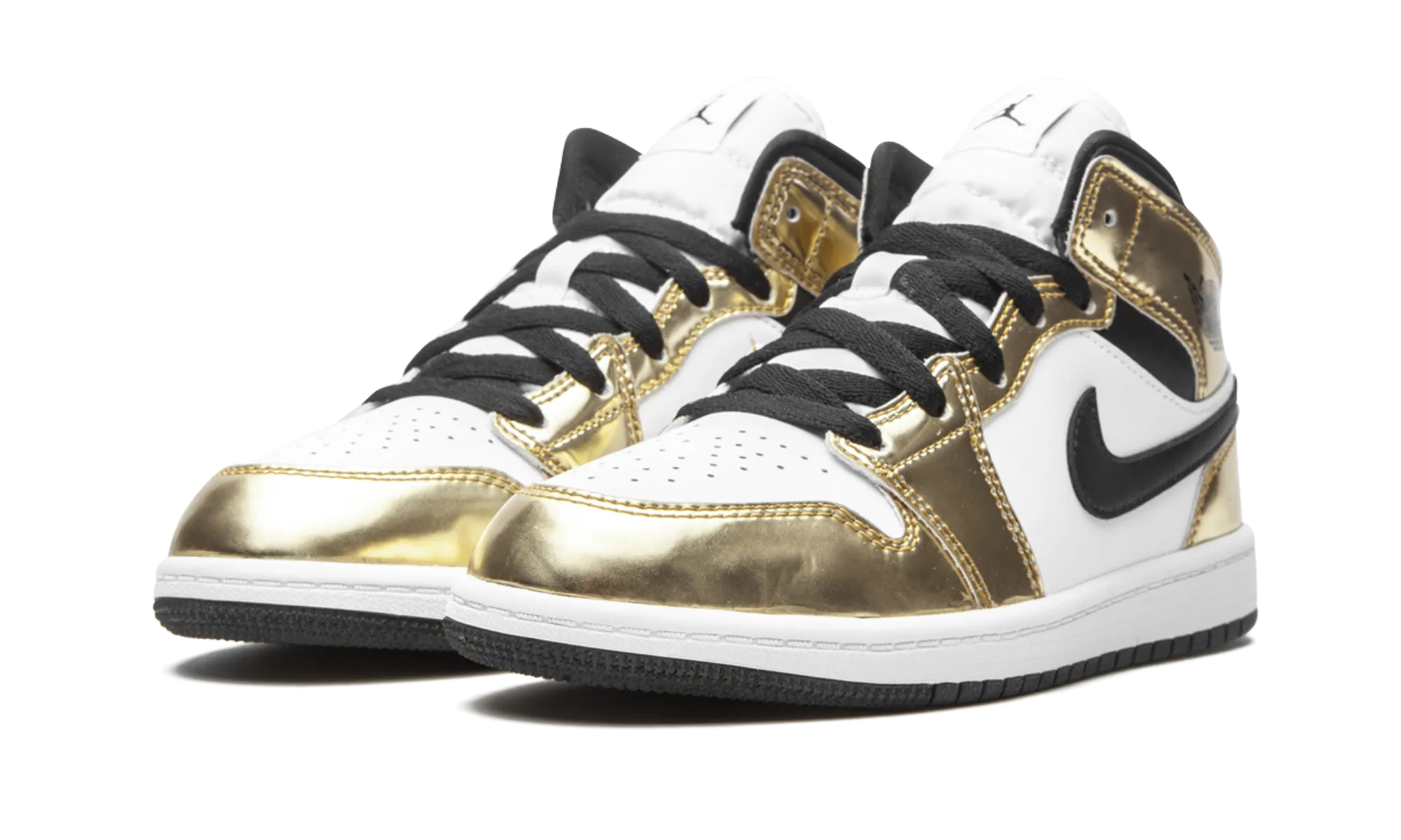 Relaxed Feel Stretch Wear AIR JORDAN 1 MID SE PS "Metallic Gold"